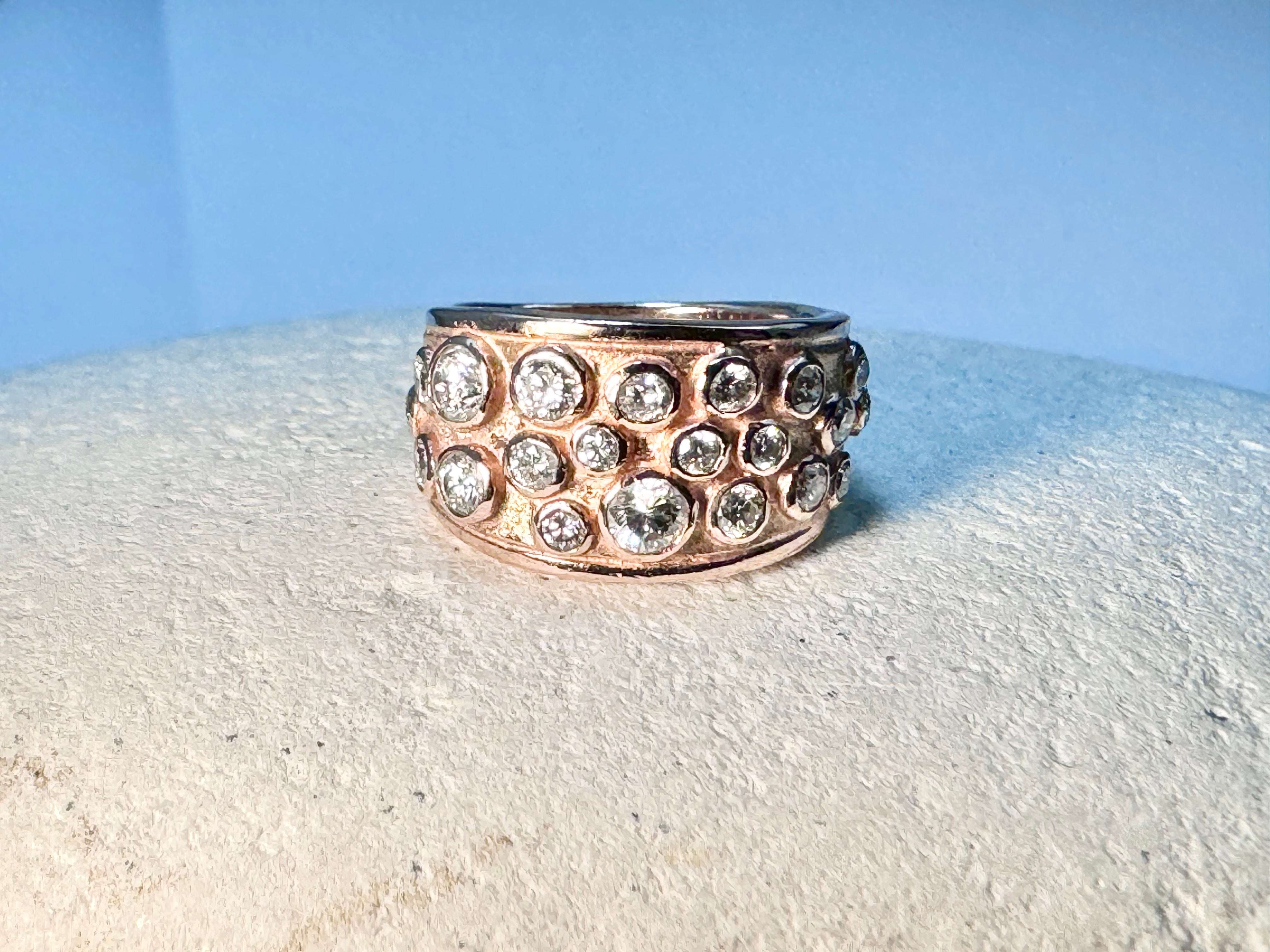 Diamond Wide Rose Gold Ring