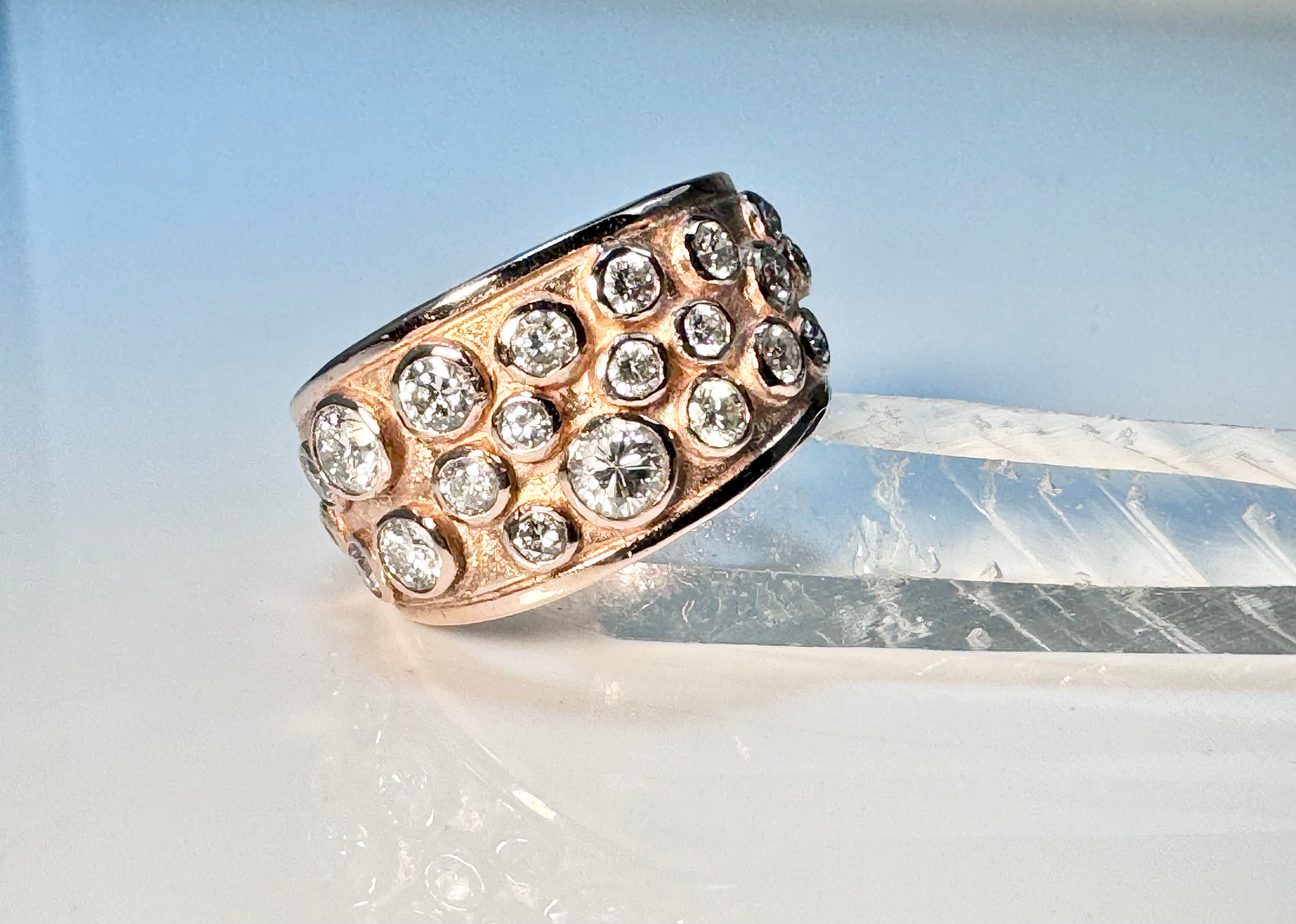 Diamond Wide Rose Gold Ring