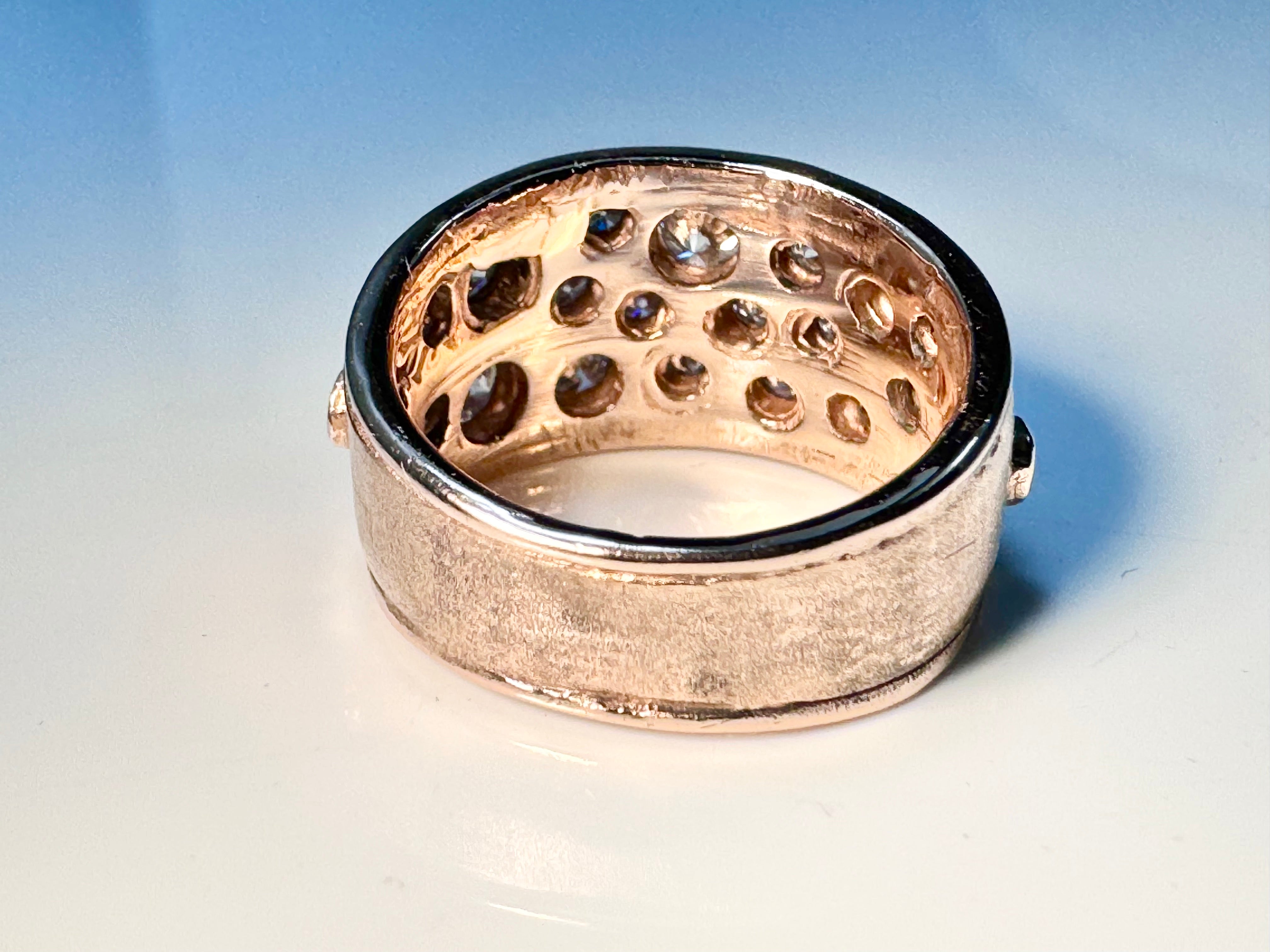 Diamond Wide Rose Gold Ring