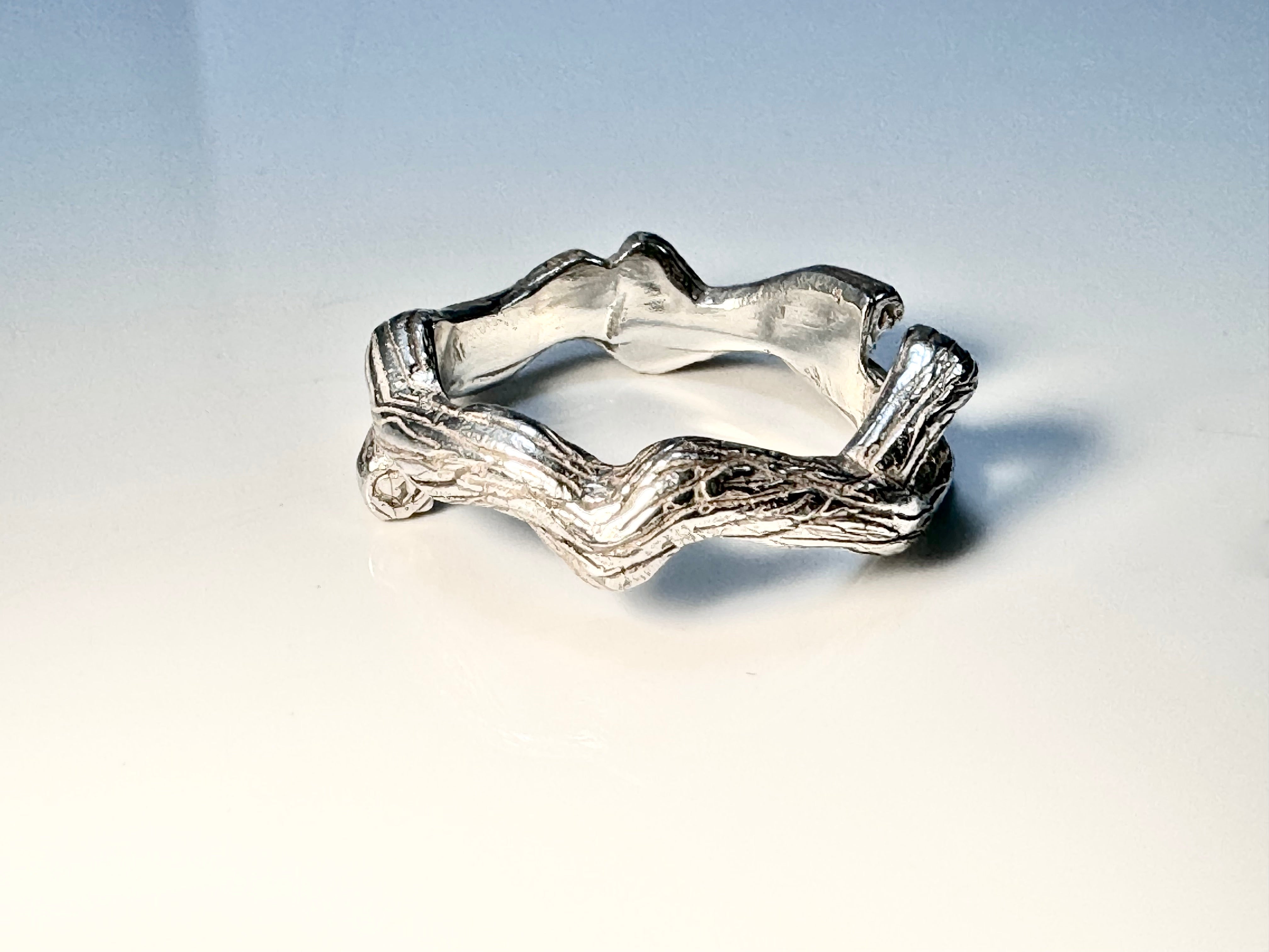 Bark & Twig Free Form Sterling Band