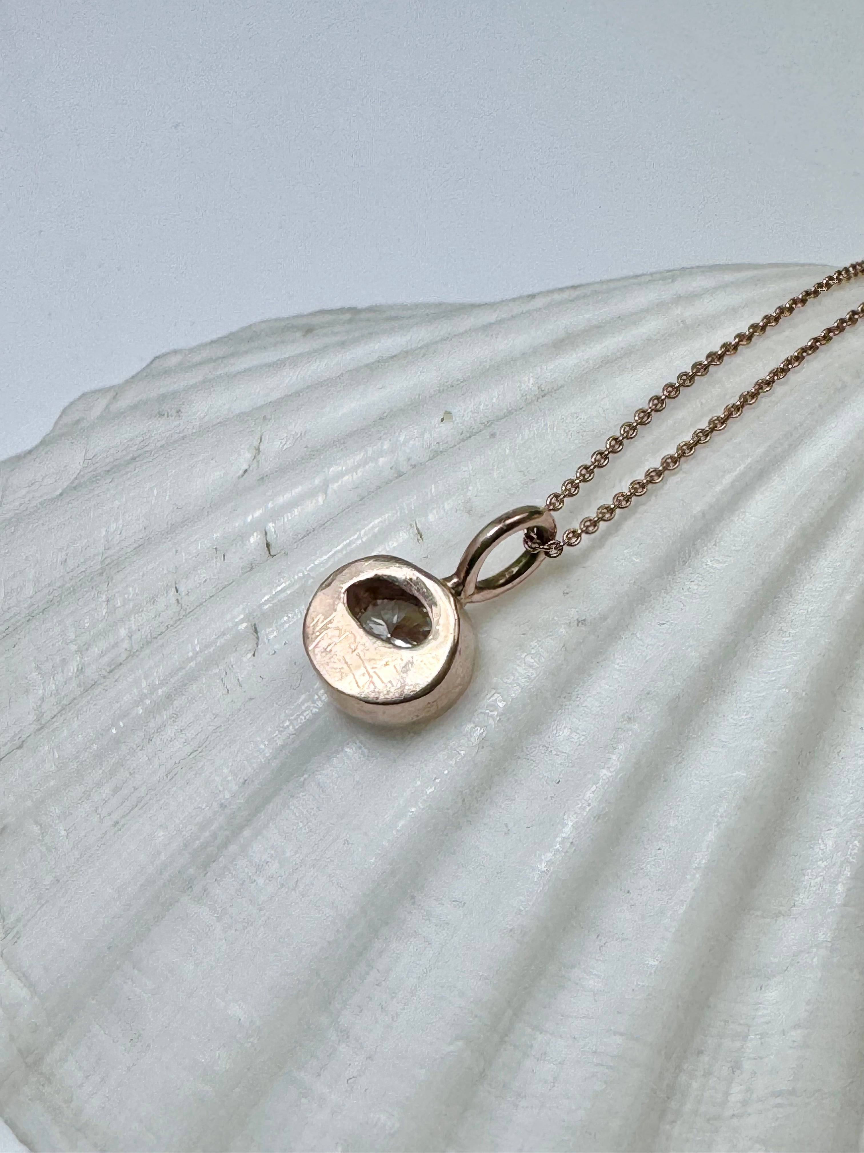 Diamond Slash Rose Gold Pendant