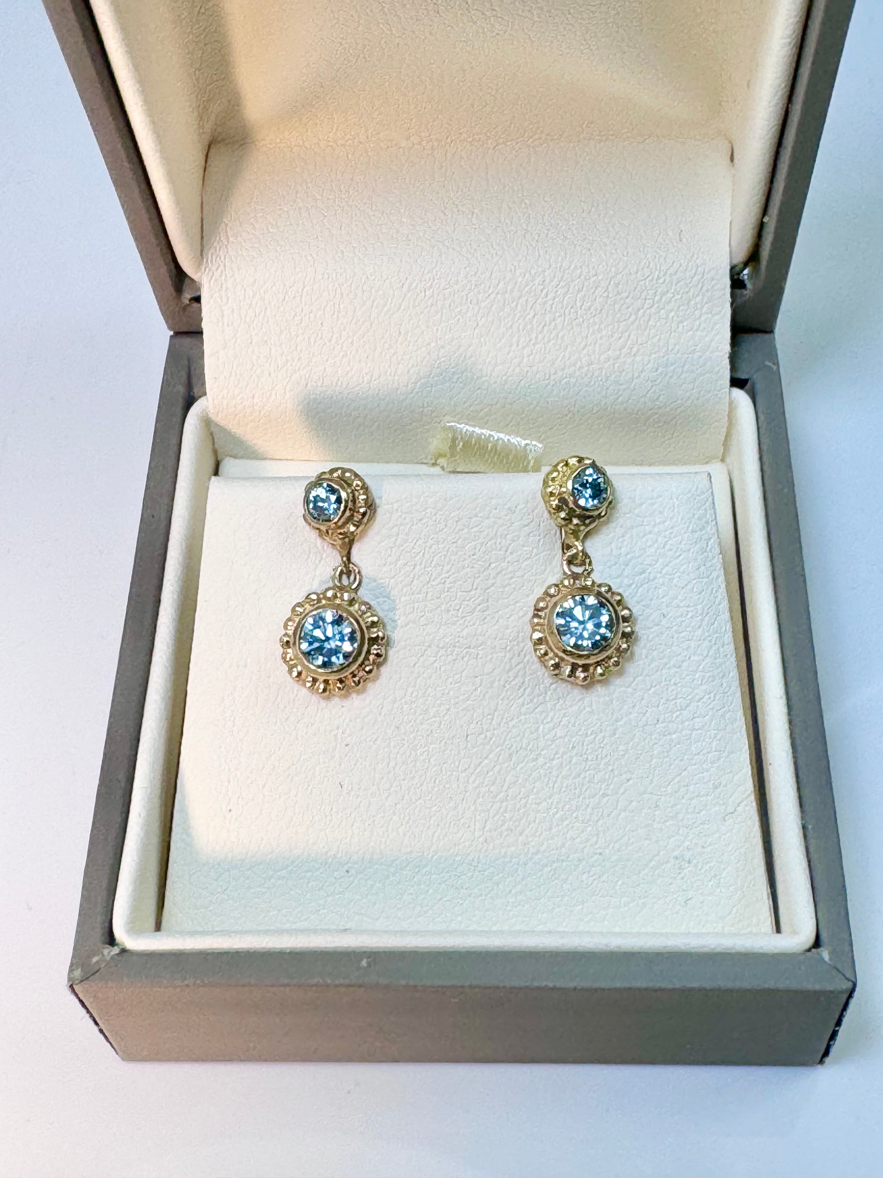 Blue Diamond 14k Drops