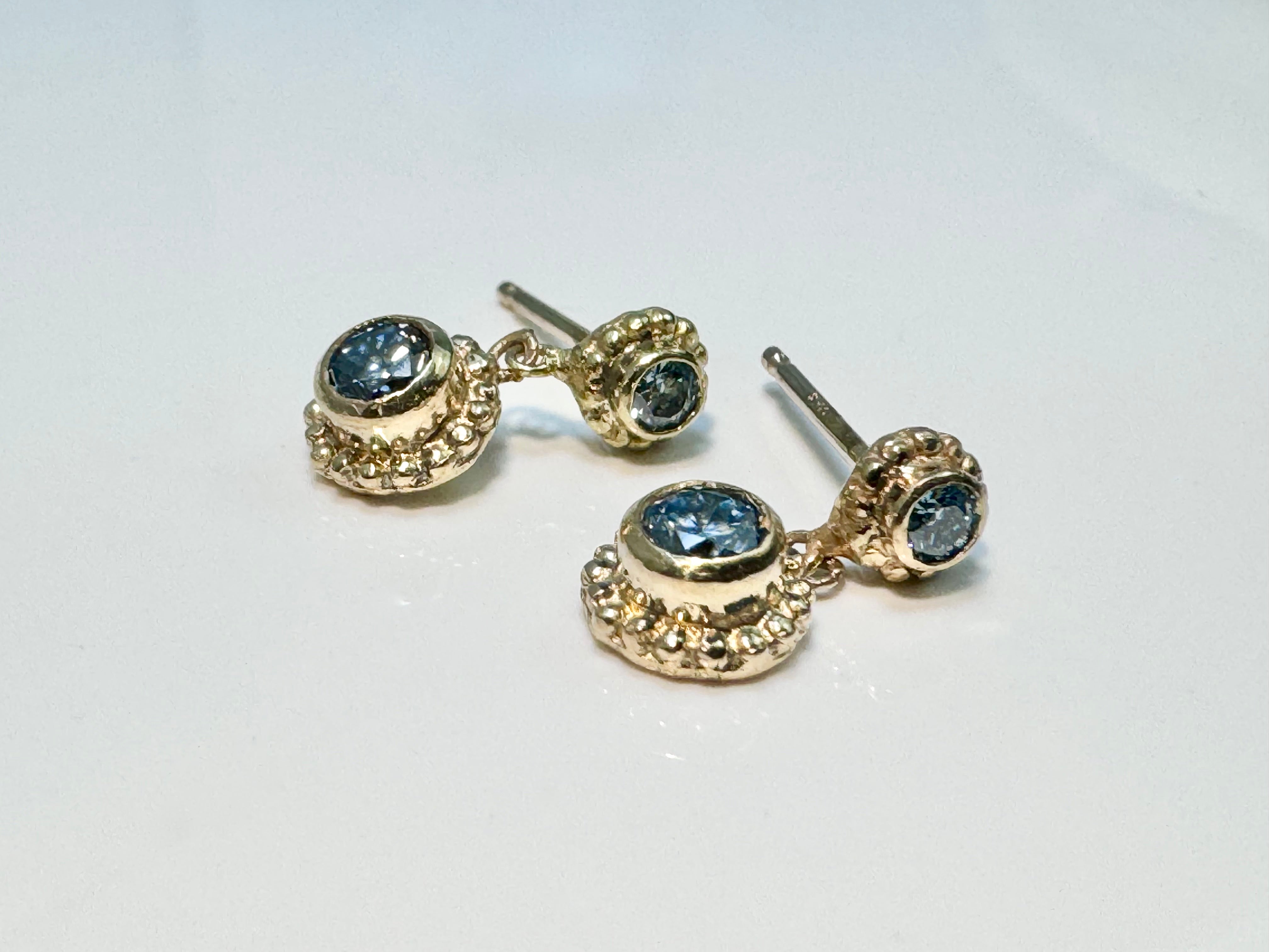 Blue Diamond 14k Drops