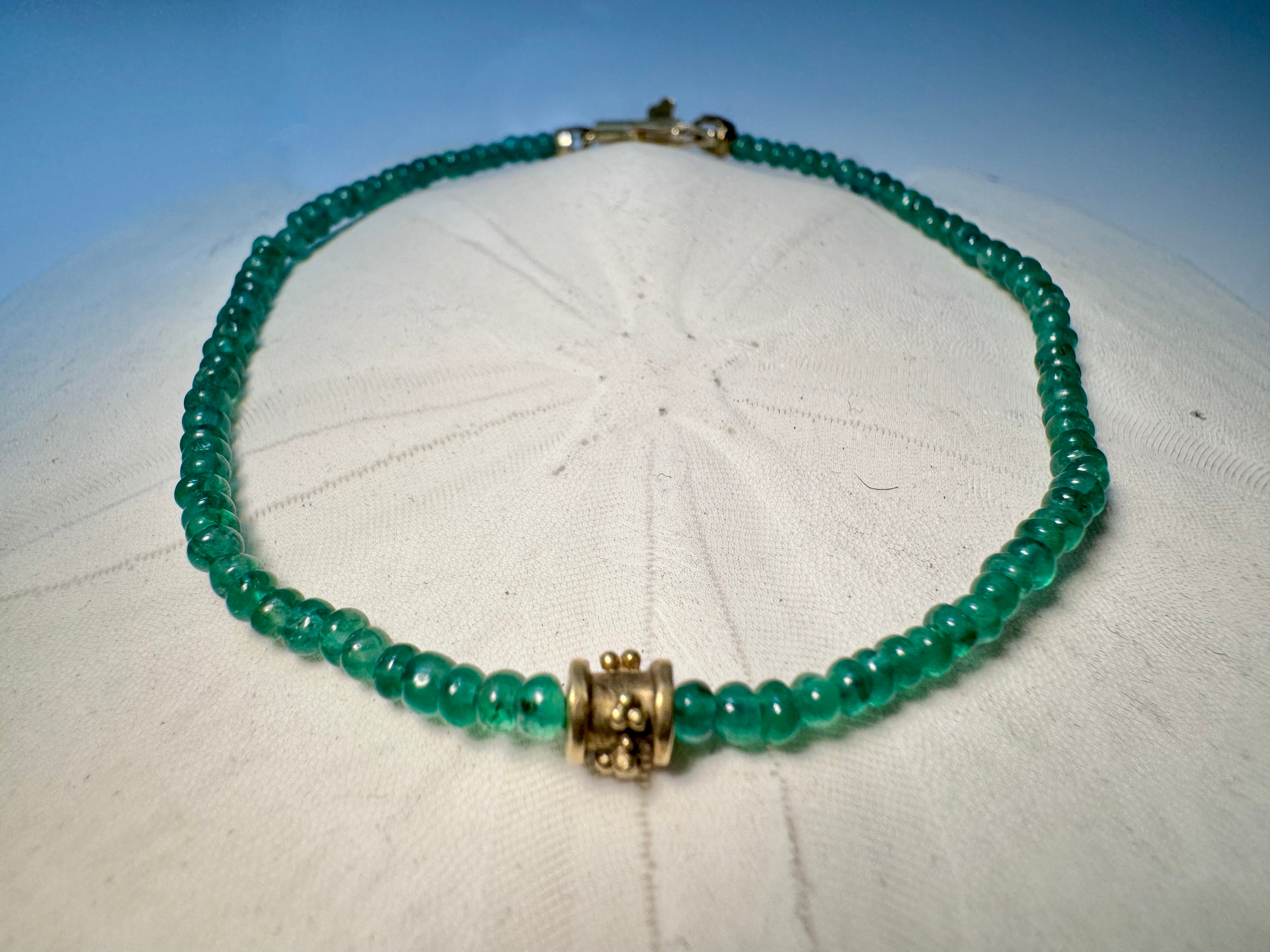 Emerald 18k Rondel Bracelet