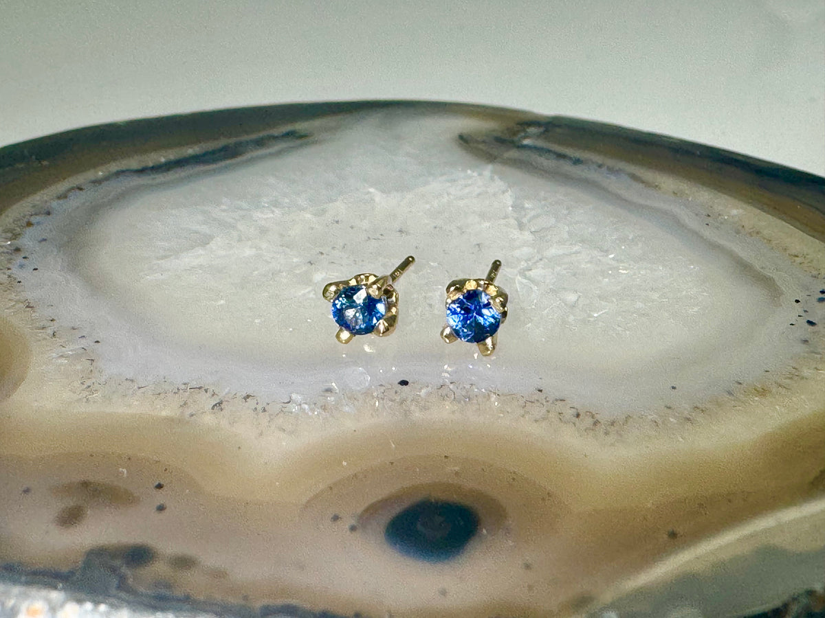 Sapphire 3mm Prong 14k Studs