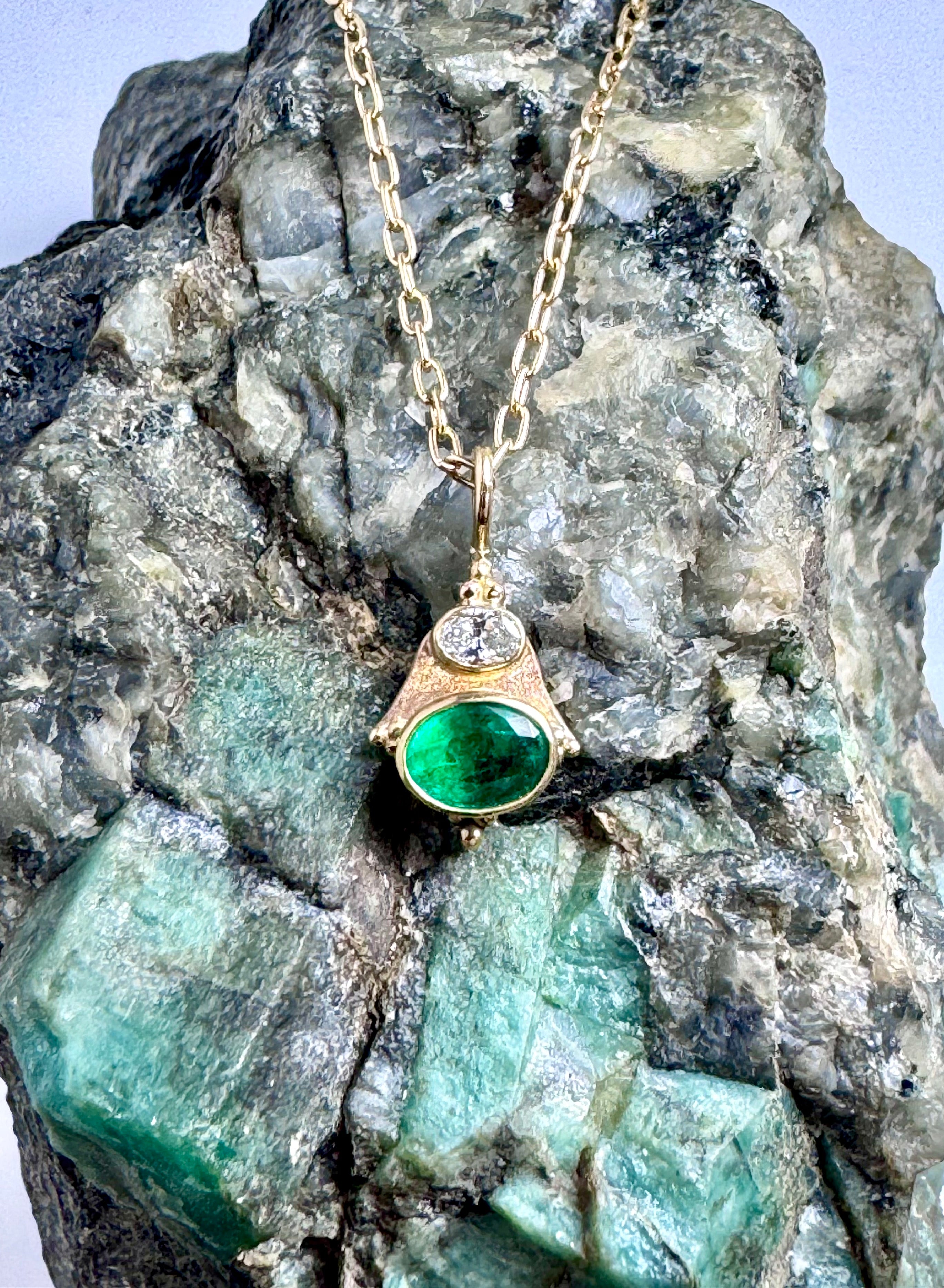 Emerald & Diamond Pendant