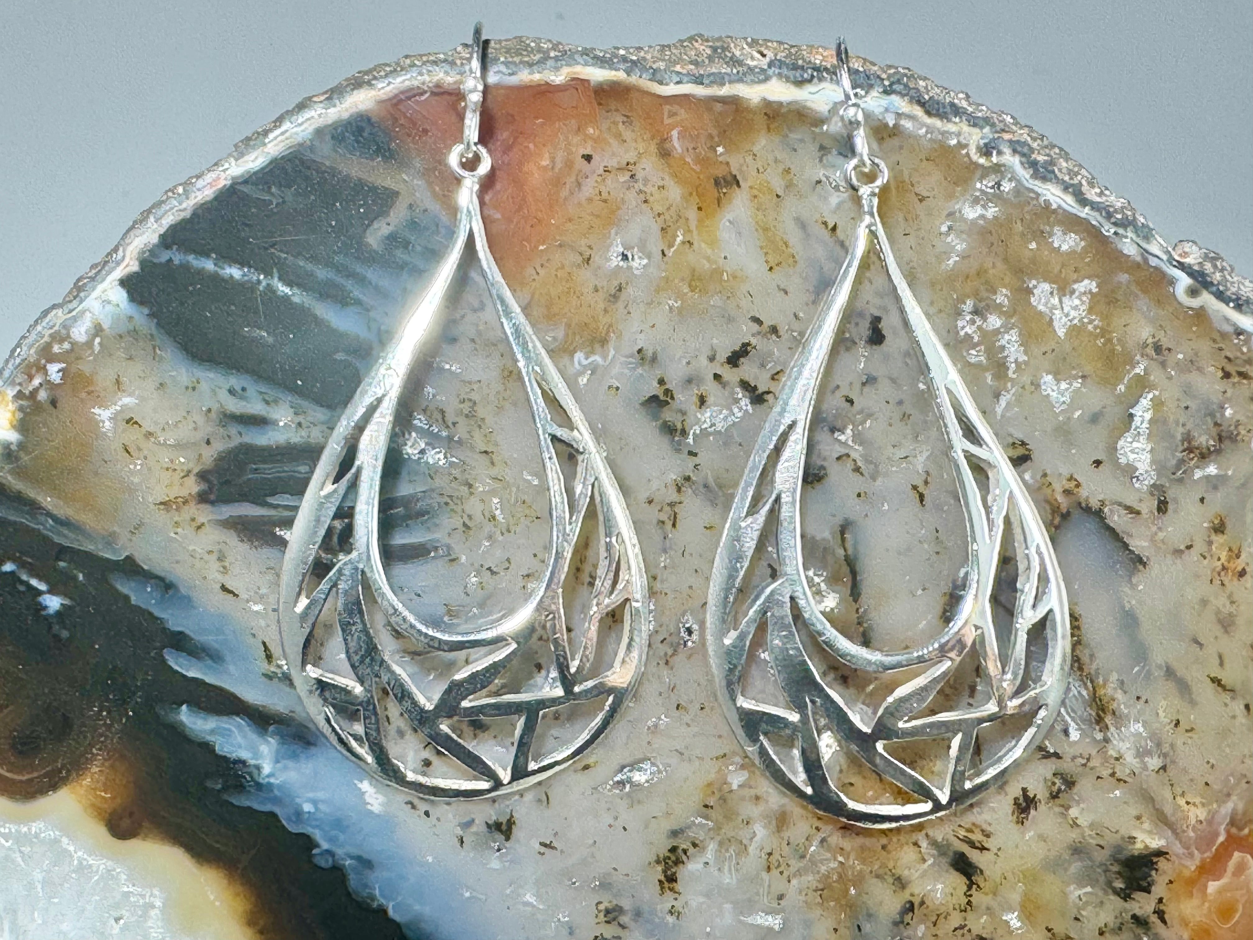 Pear Cut Out Dangles