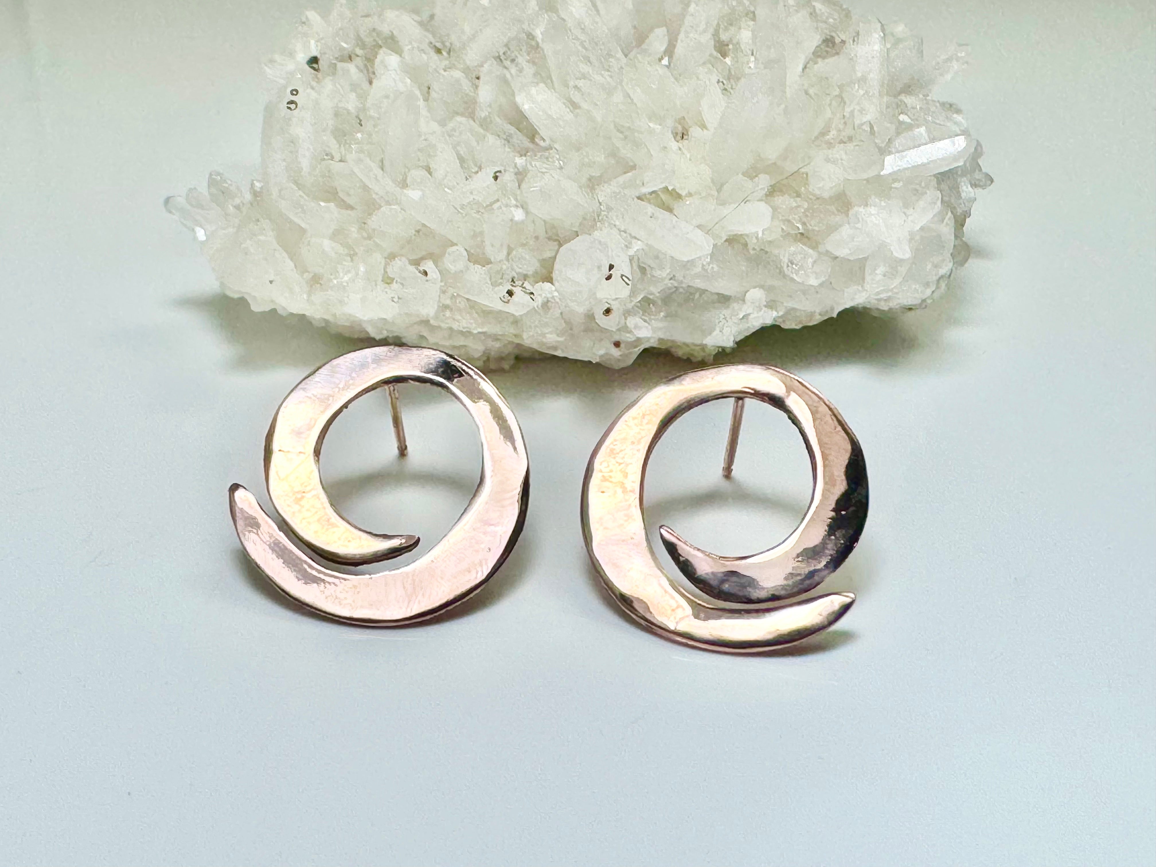 Rose Gold 14k Swirl Studs
