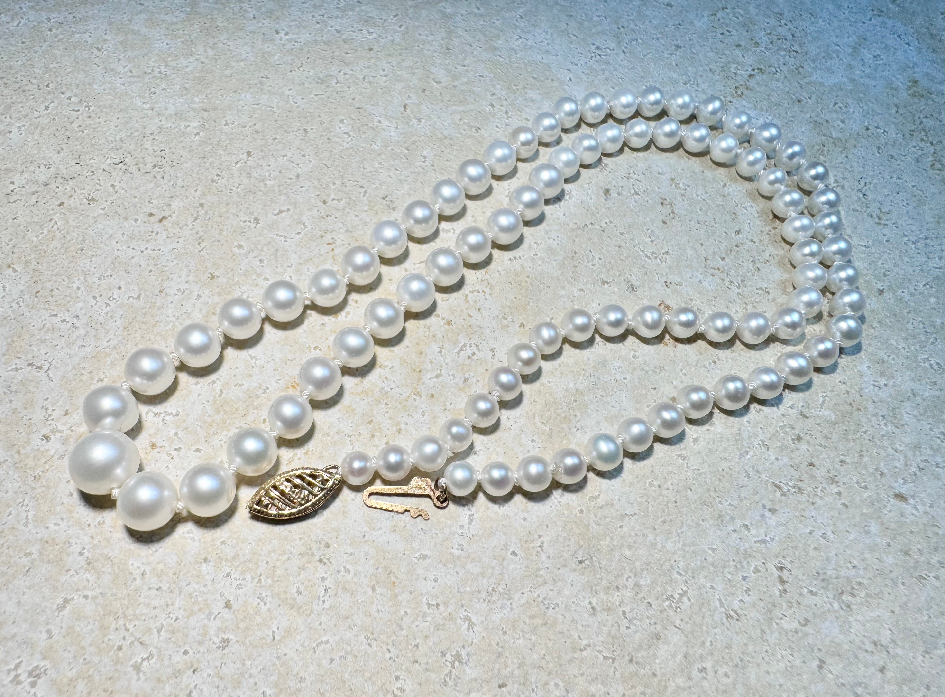 Pearl Graduated 14k Strand