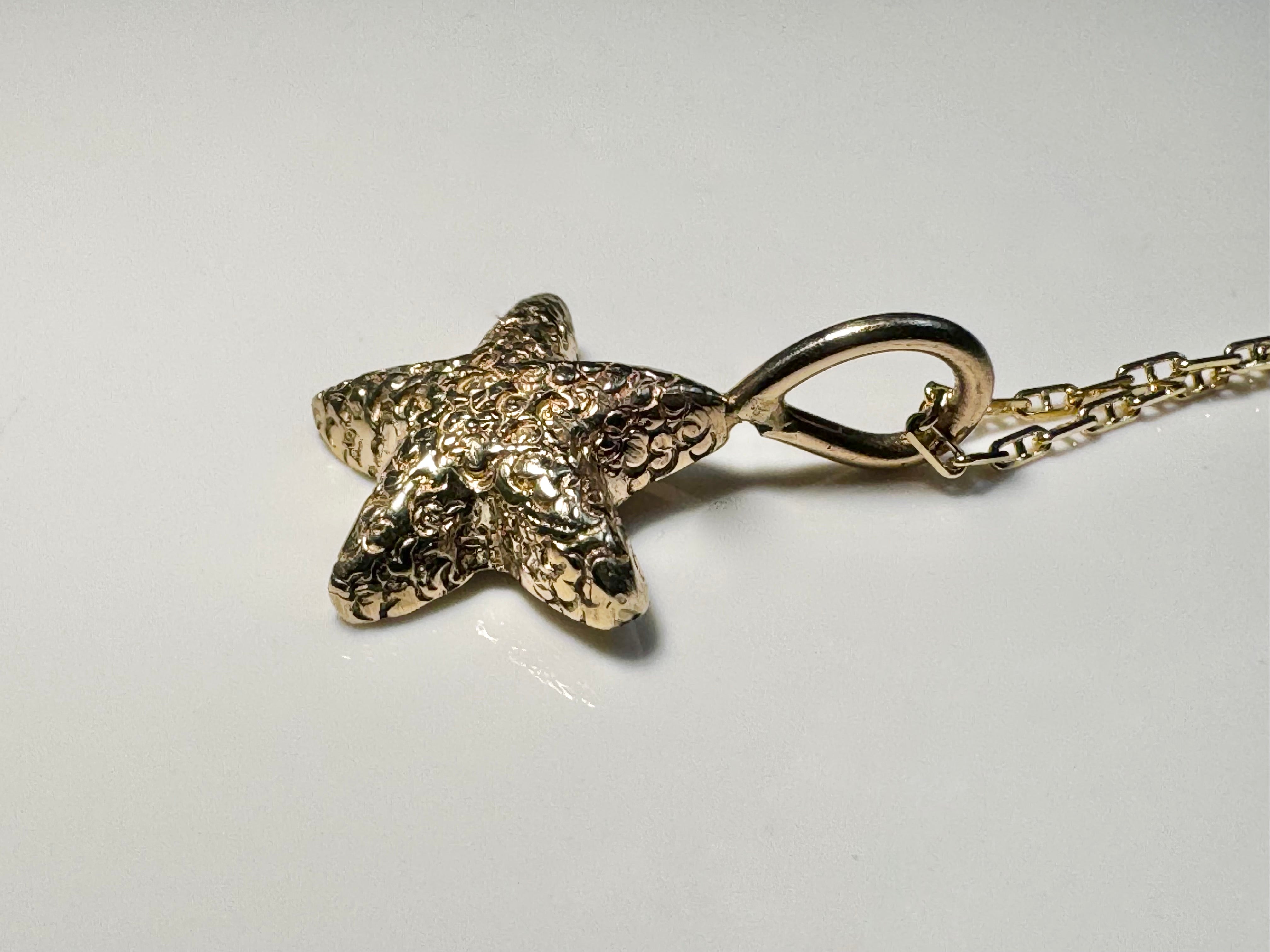 Starfish Texture 14k Pendant