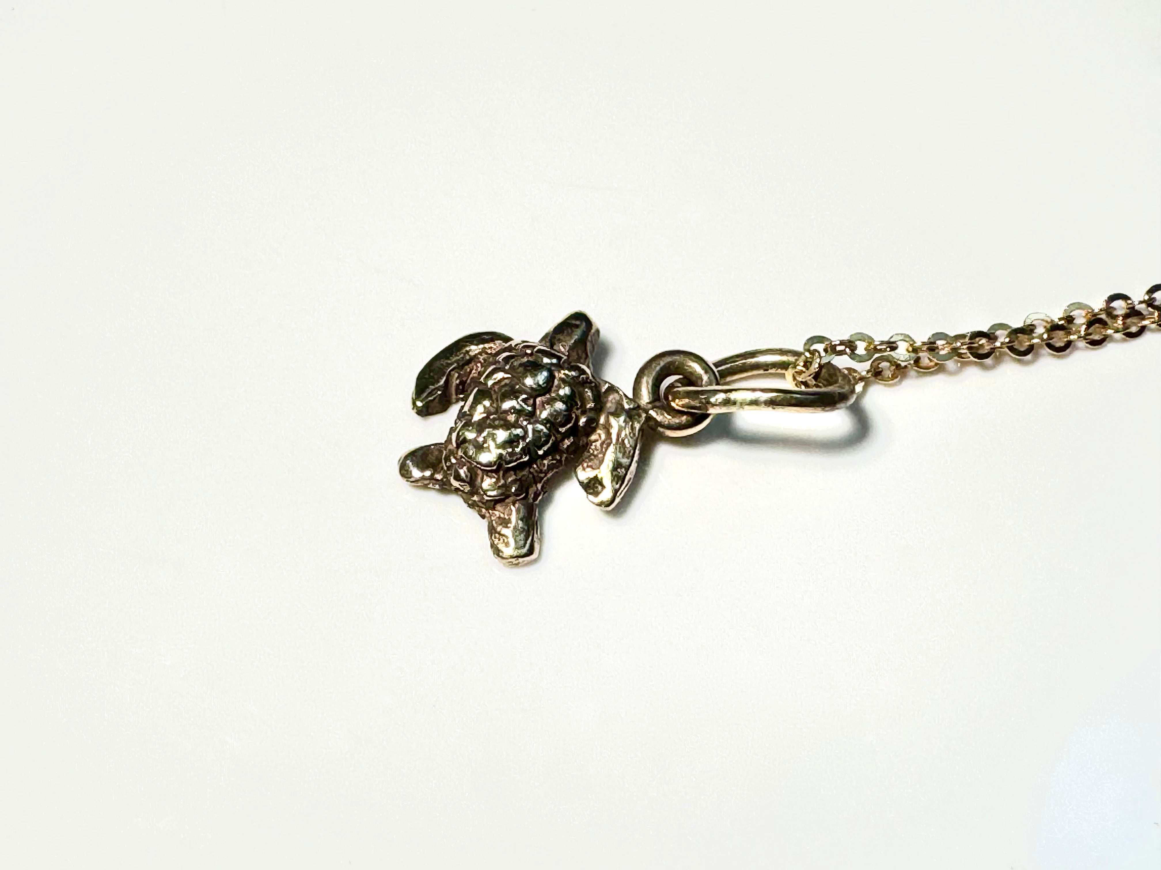 Turtle Charm 14k Pendant