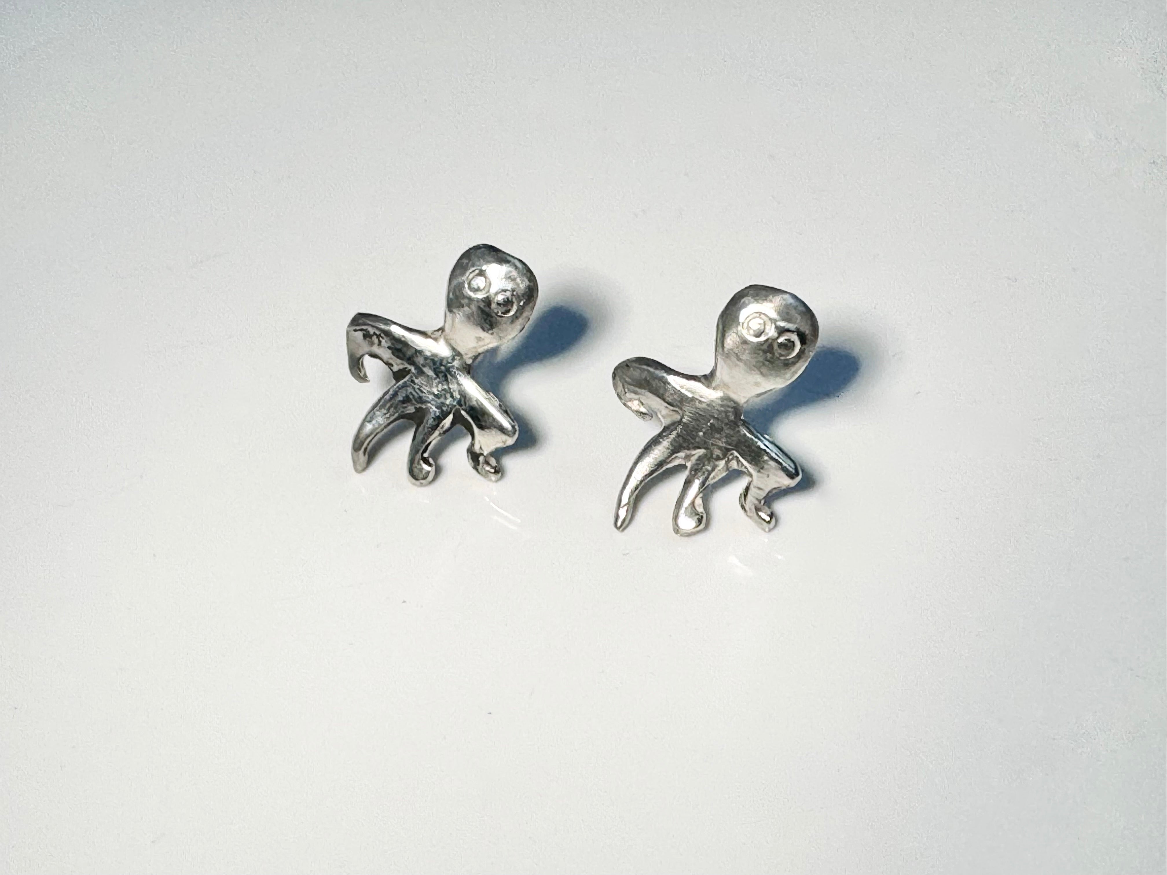 Octopus Baby Sterling Studs