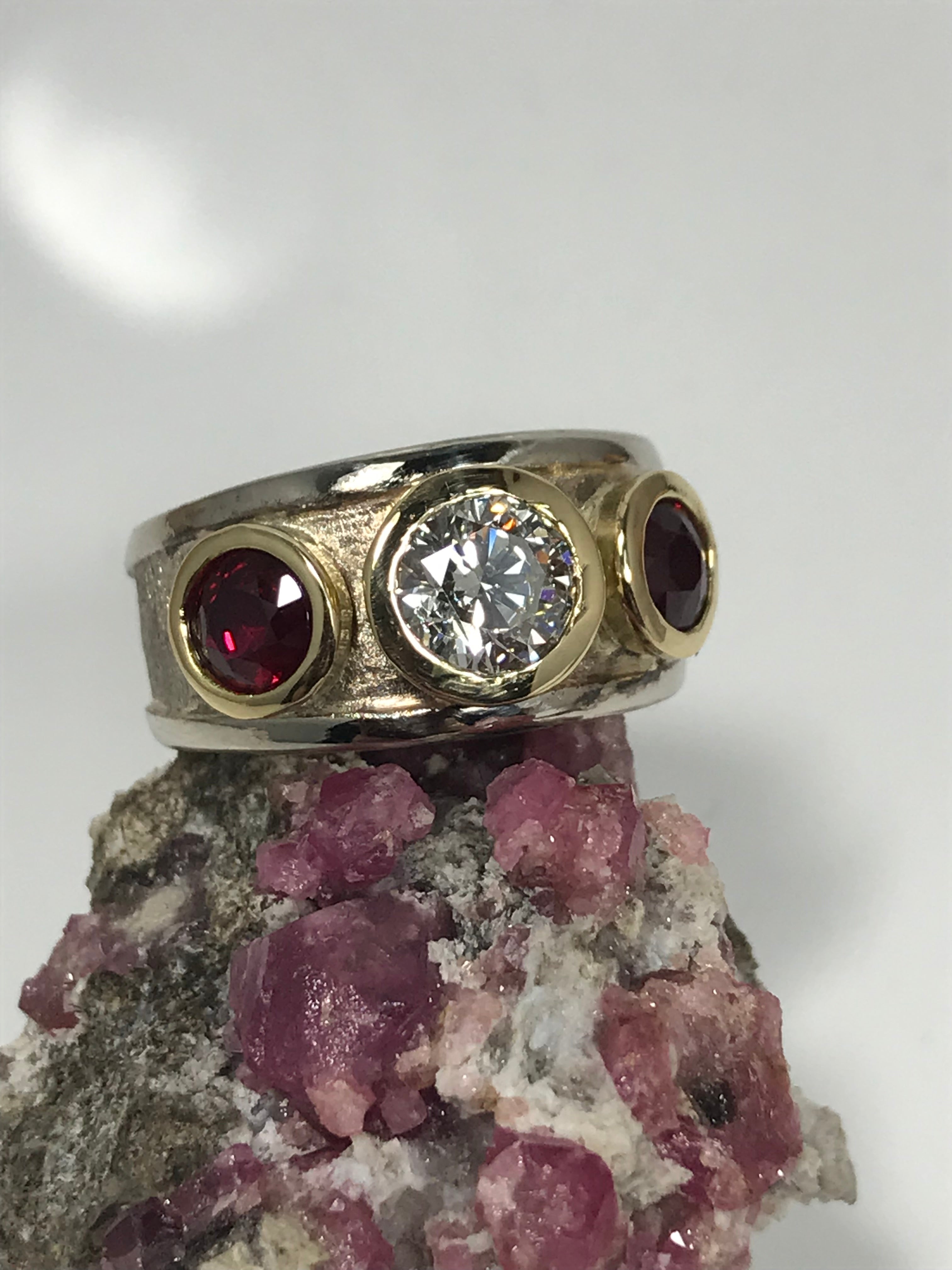 Diamond & Ruby 18k Ring