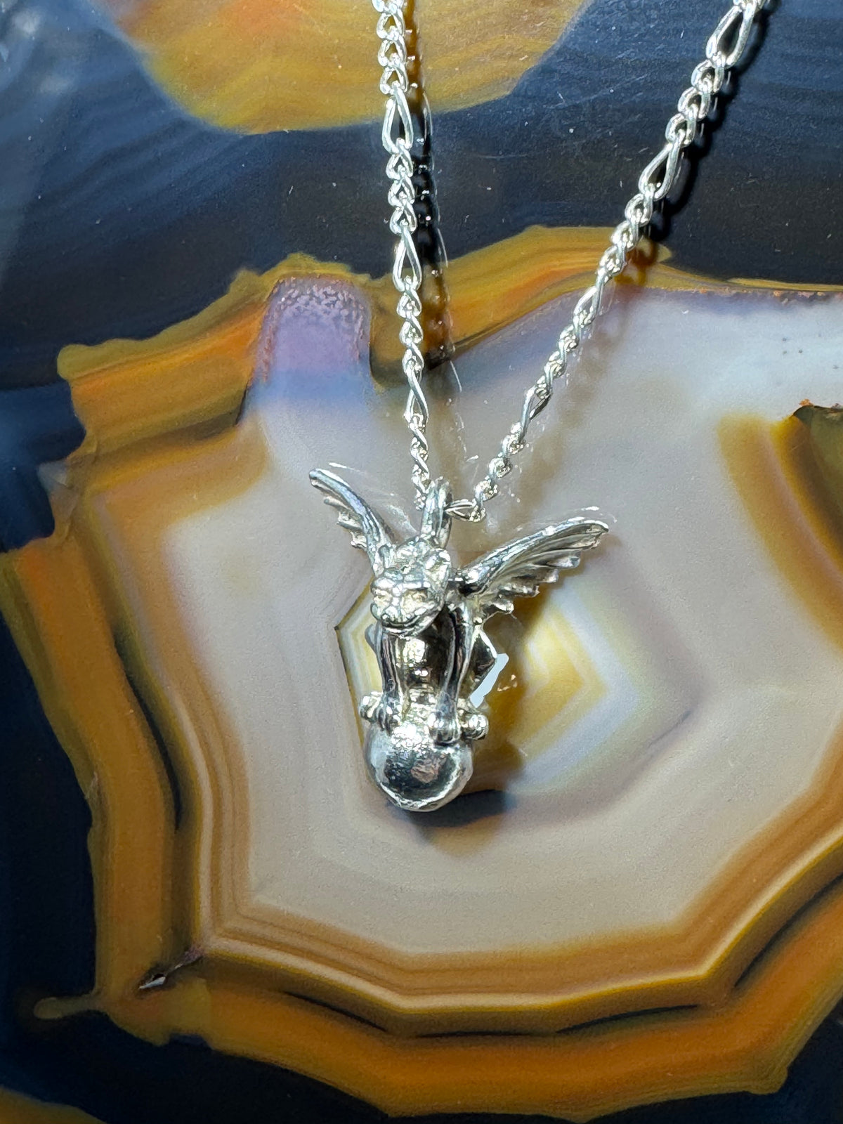 Gargoyle Silver Pendant