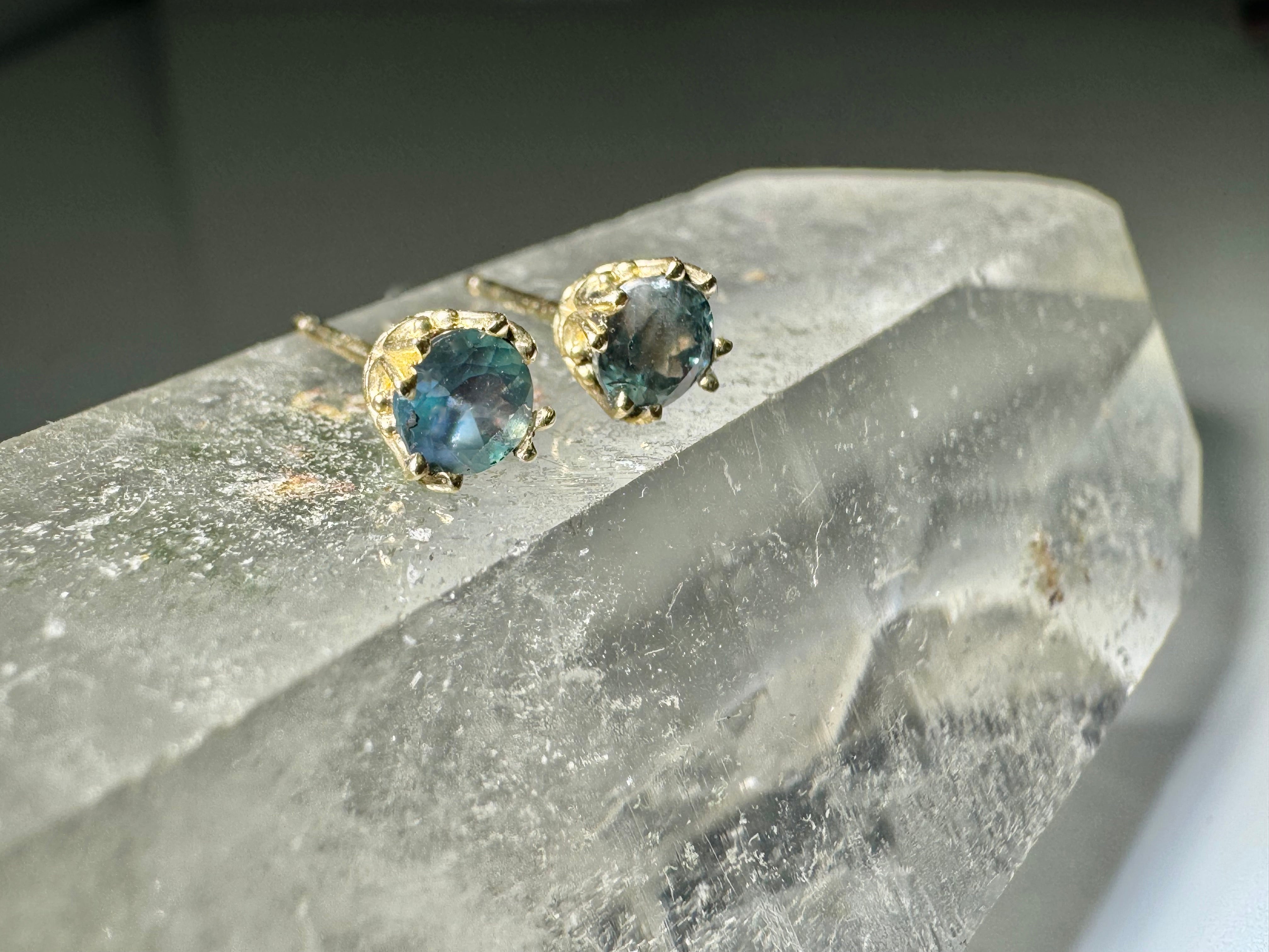 Alexandrite 14k Gold Studs