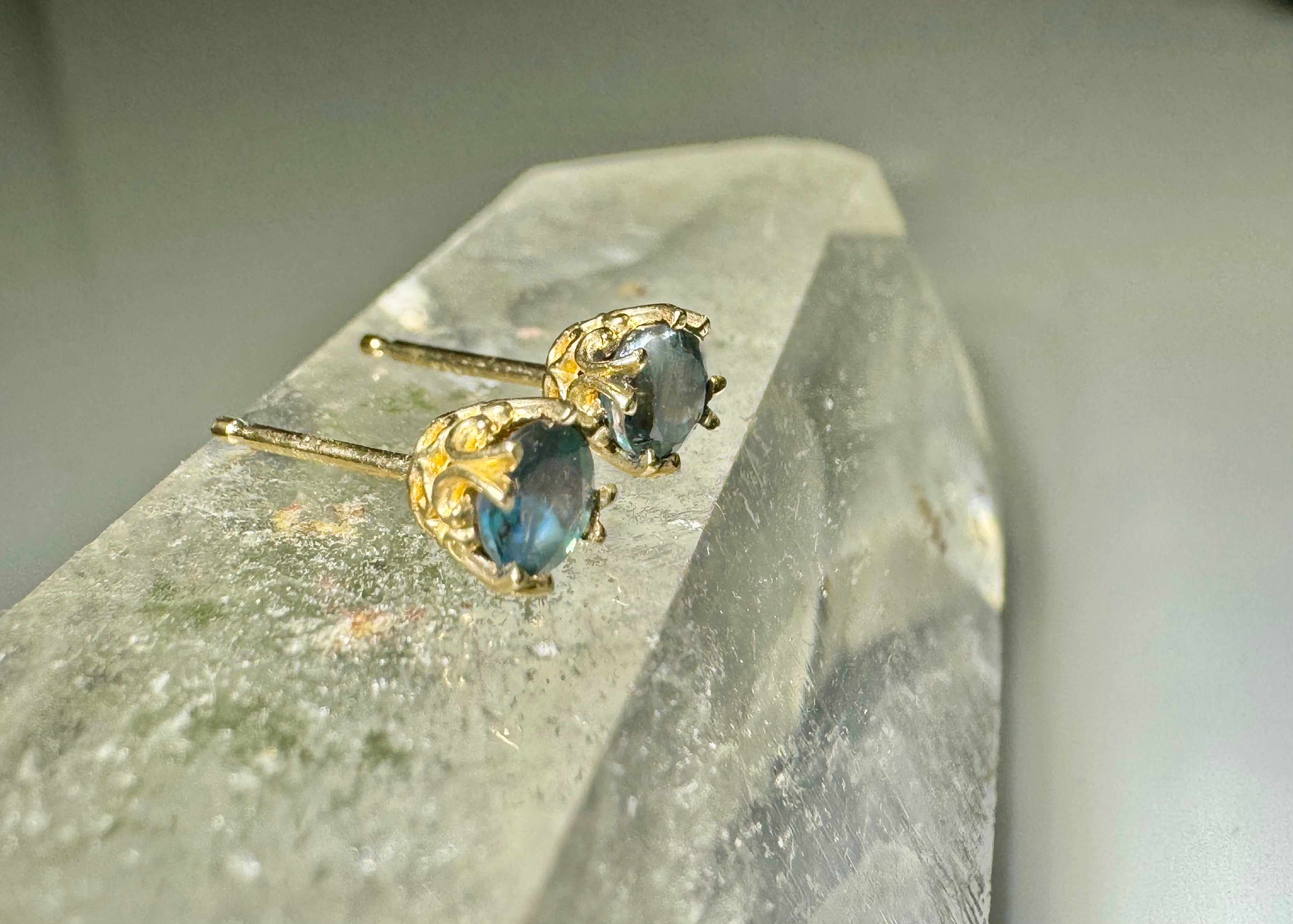 Alexandrite 14k Gold Studs