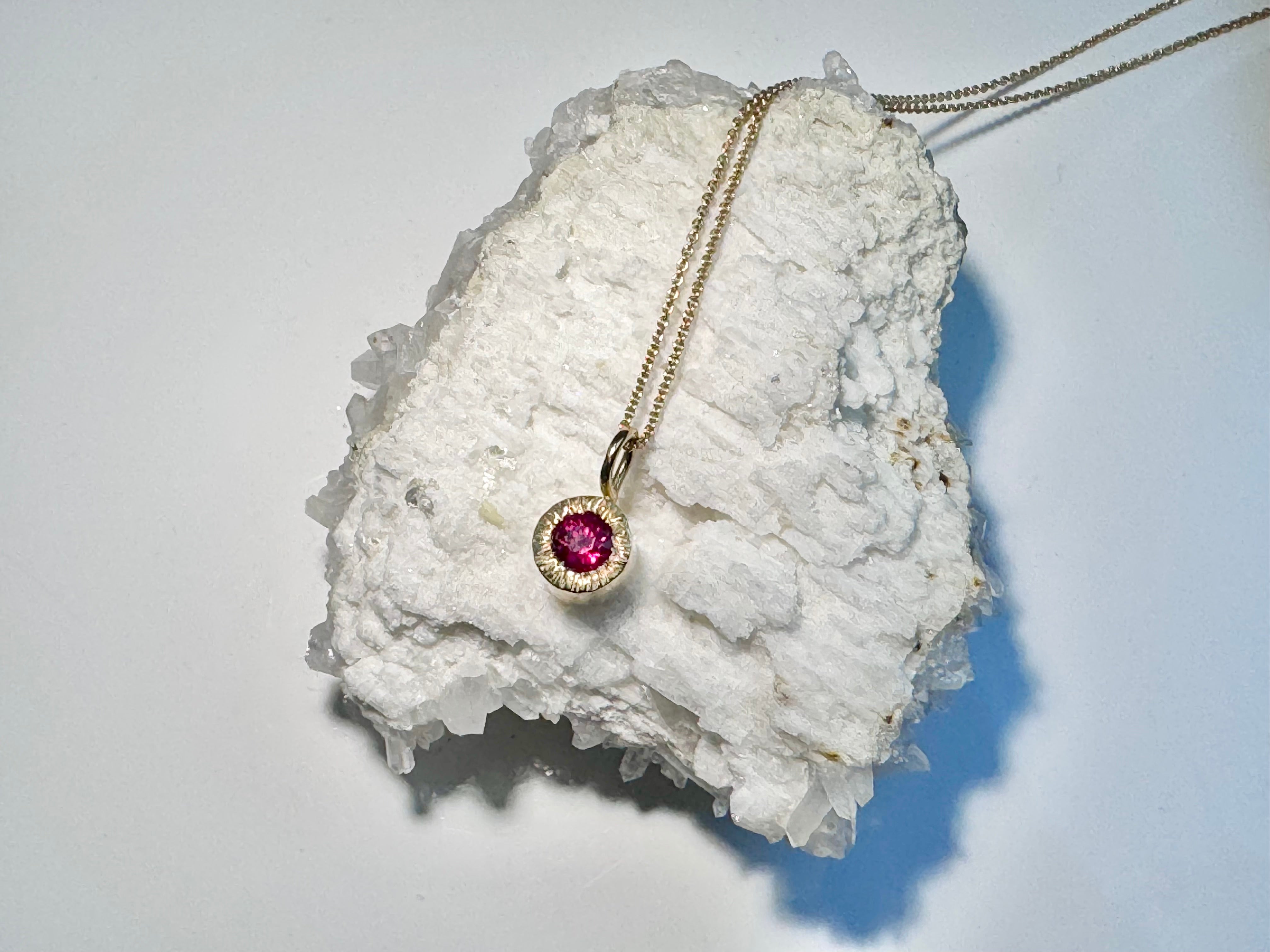 Ruby Slash 18k Pendant