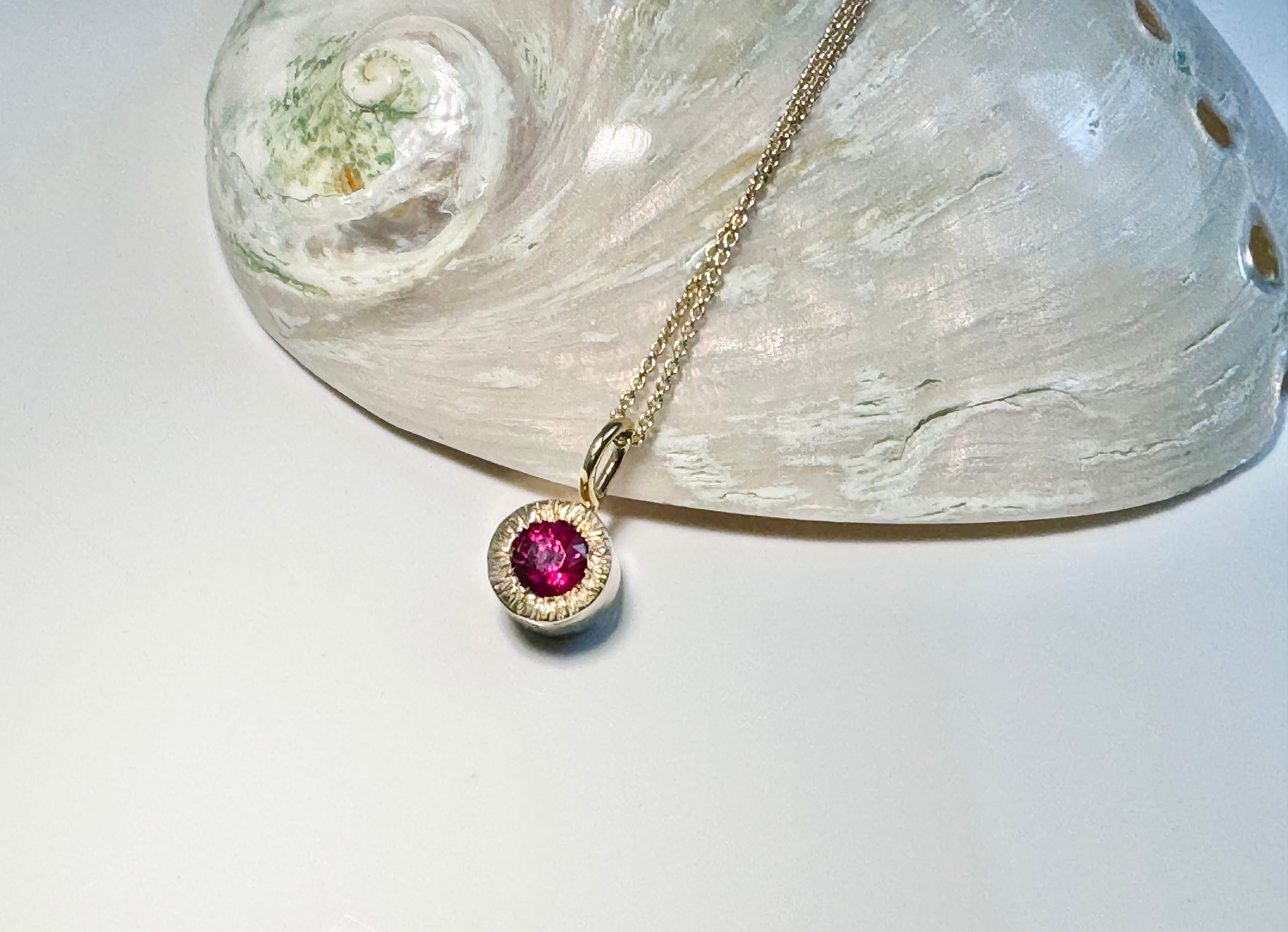 Ruby Slash 18k Pendant