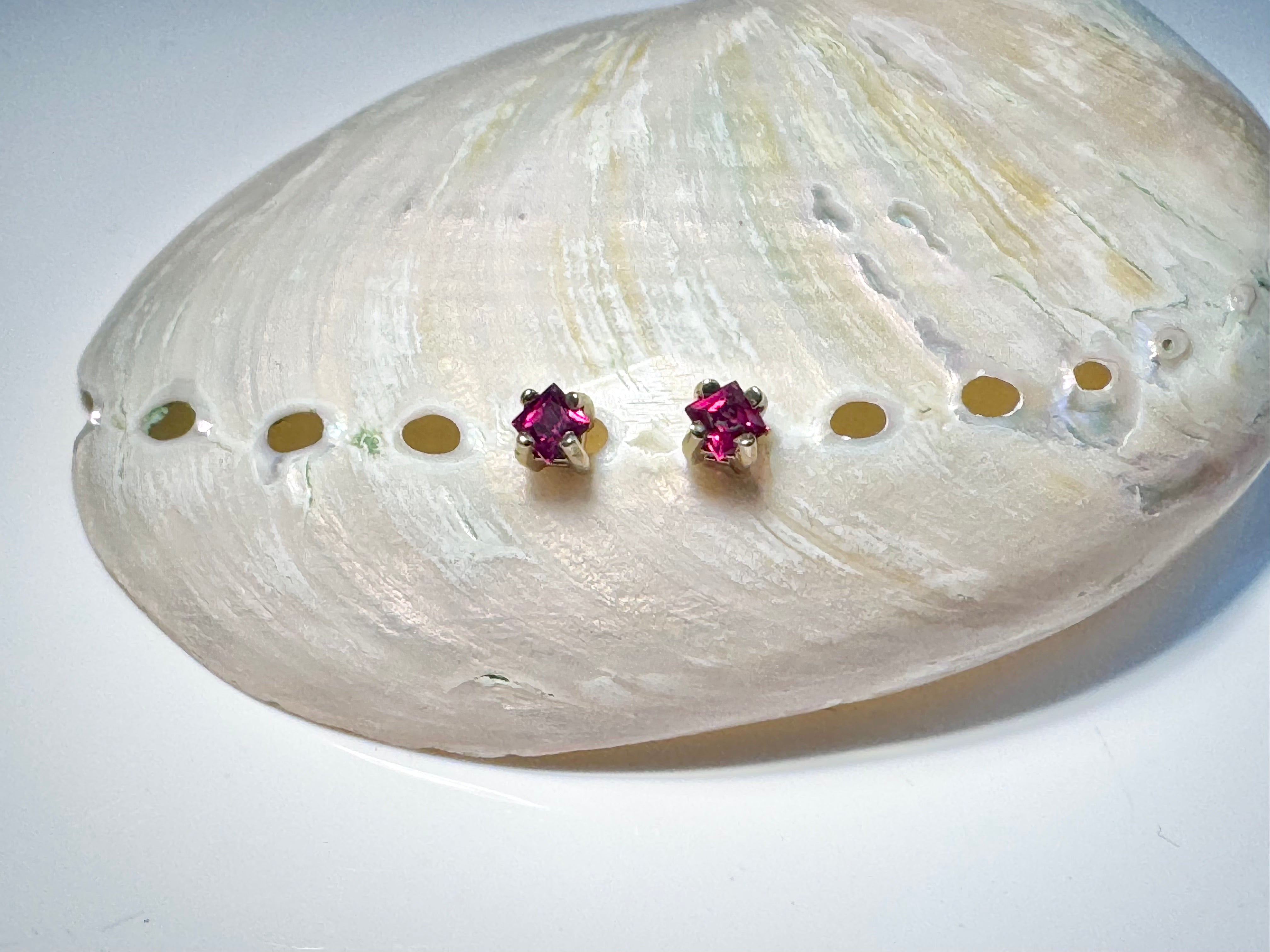 Ruby AAA 14k Studs