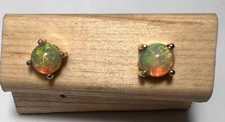 Ethiopian Opal 14k Studs