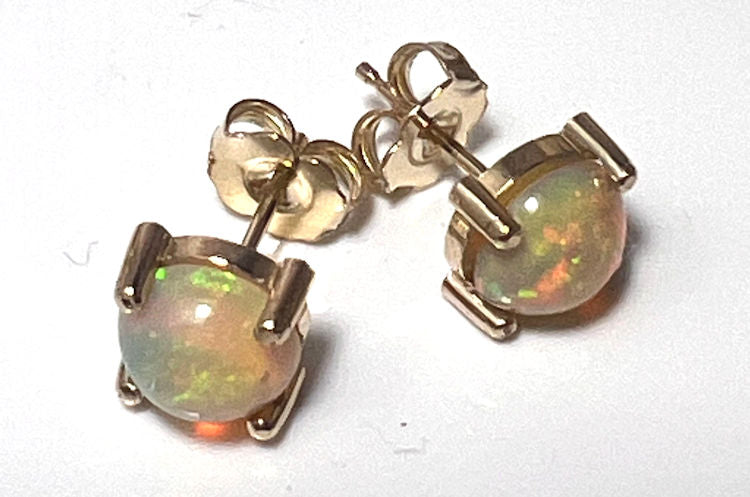 Ethiopian Opal 14k Studs