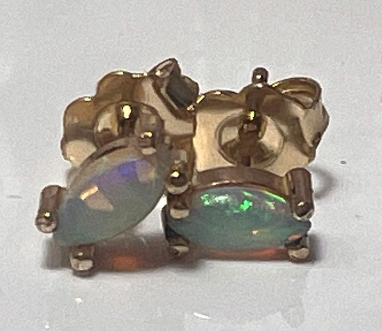 Opal Marquis 14k Studs