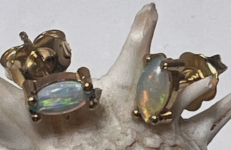 Opal Marquis 14k Studs