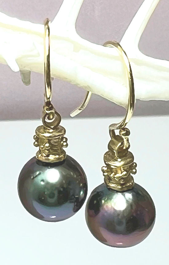 Tahitian Pearl 14k Dangles