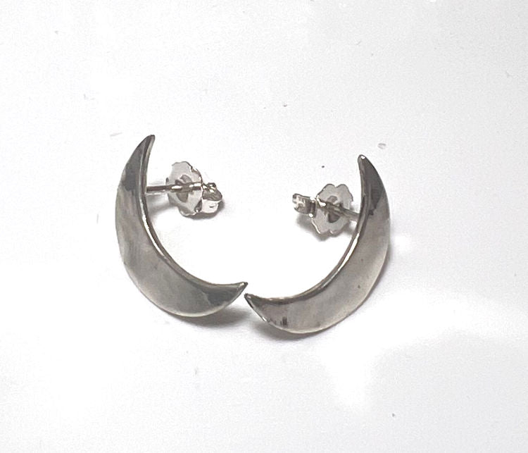 Crescent Moon 20mm Sterling Studs