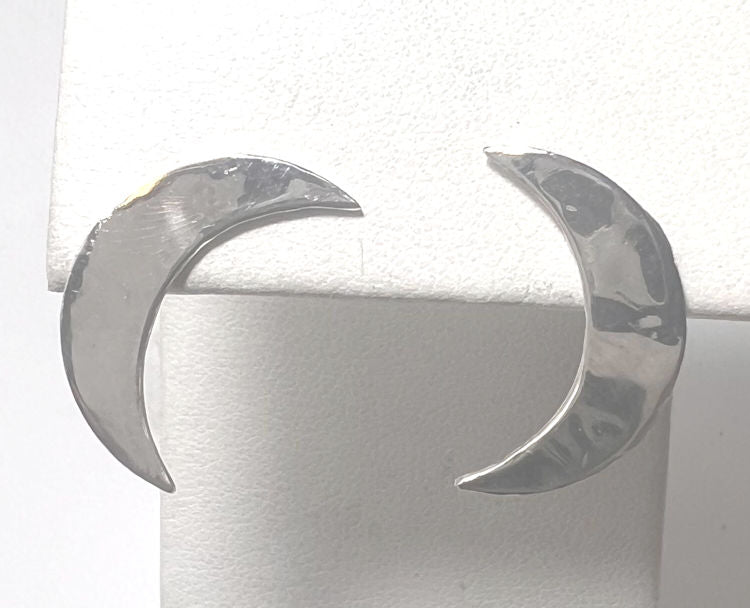 Crescent Moon 20mm Sterling Studs