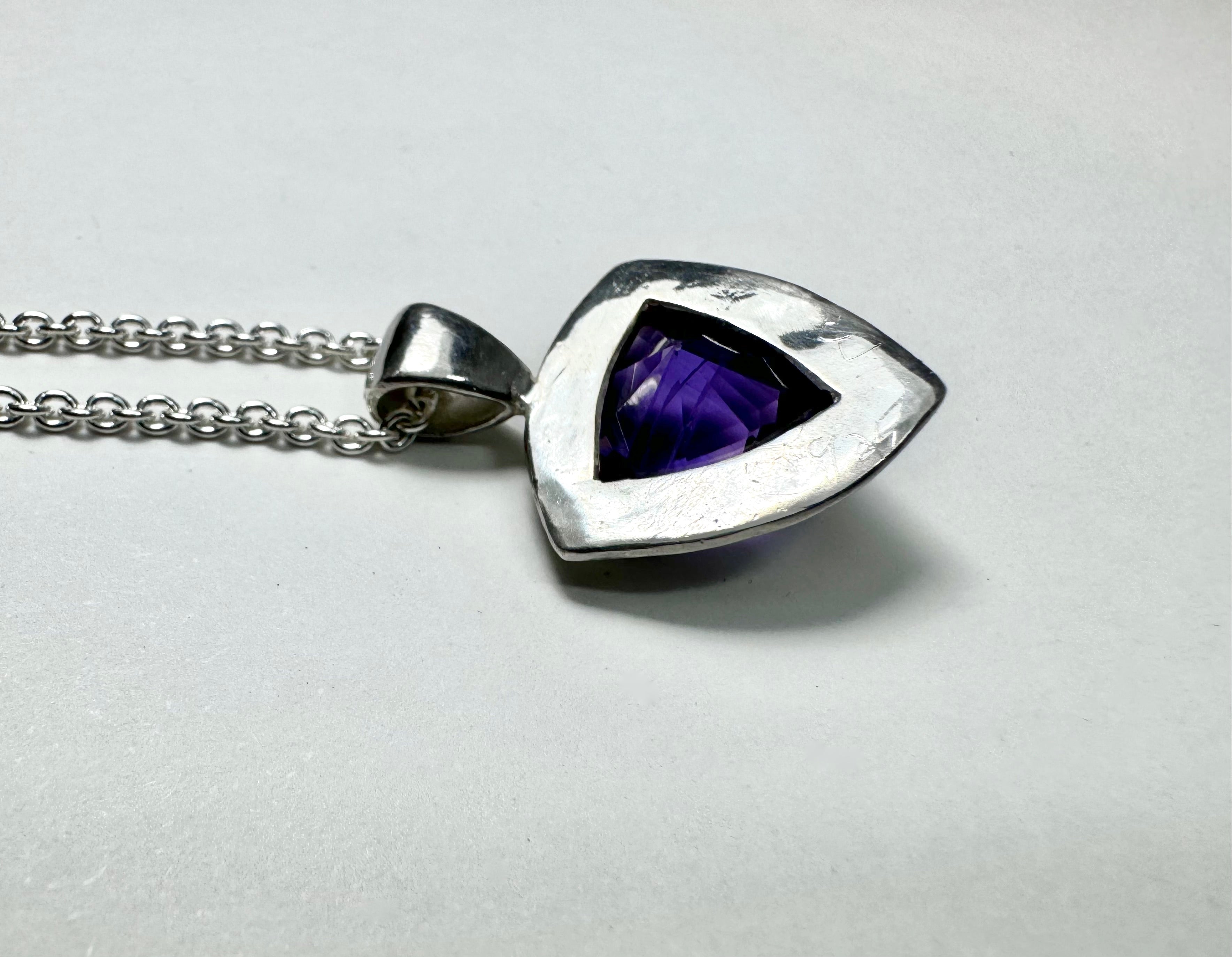 Amethyst Trillium Slash Pendant