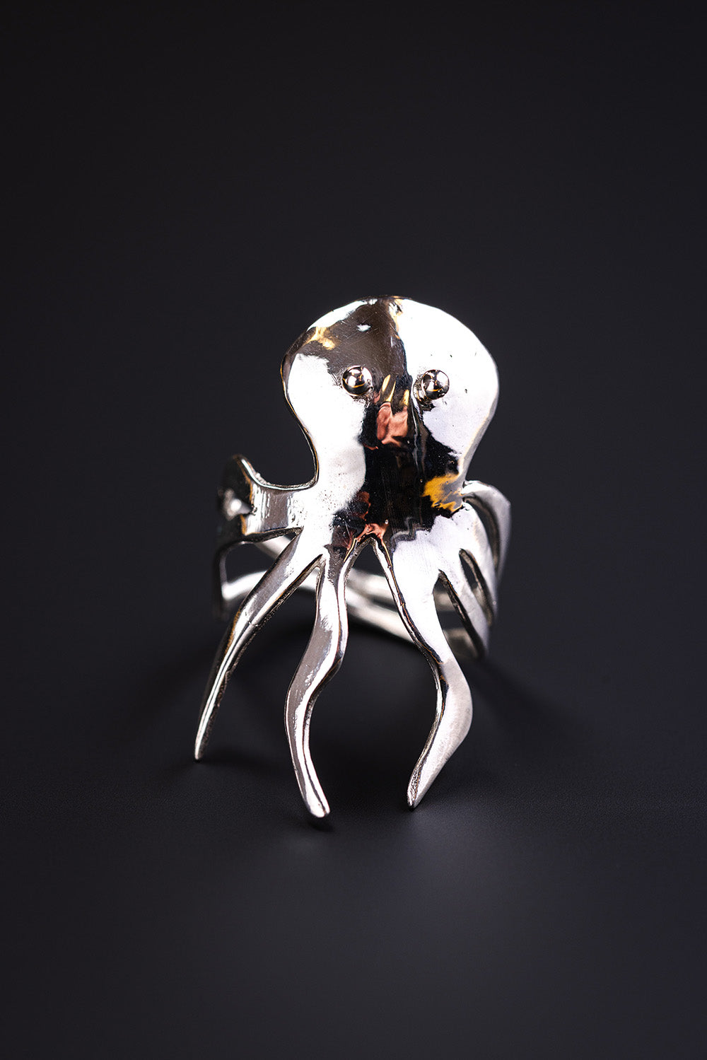 Sterling Silver Octopus Ring