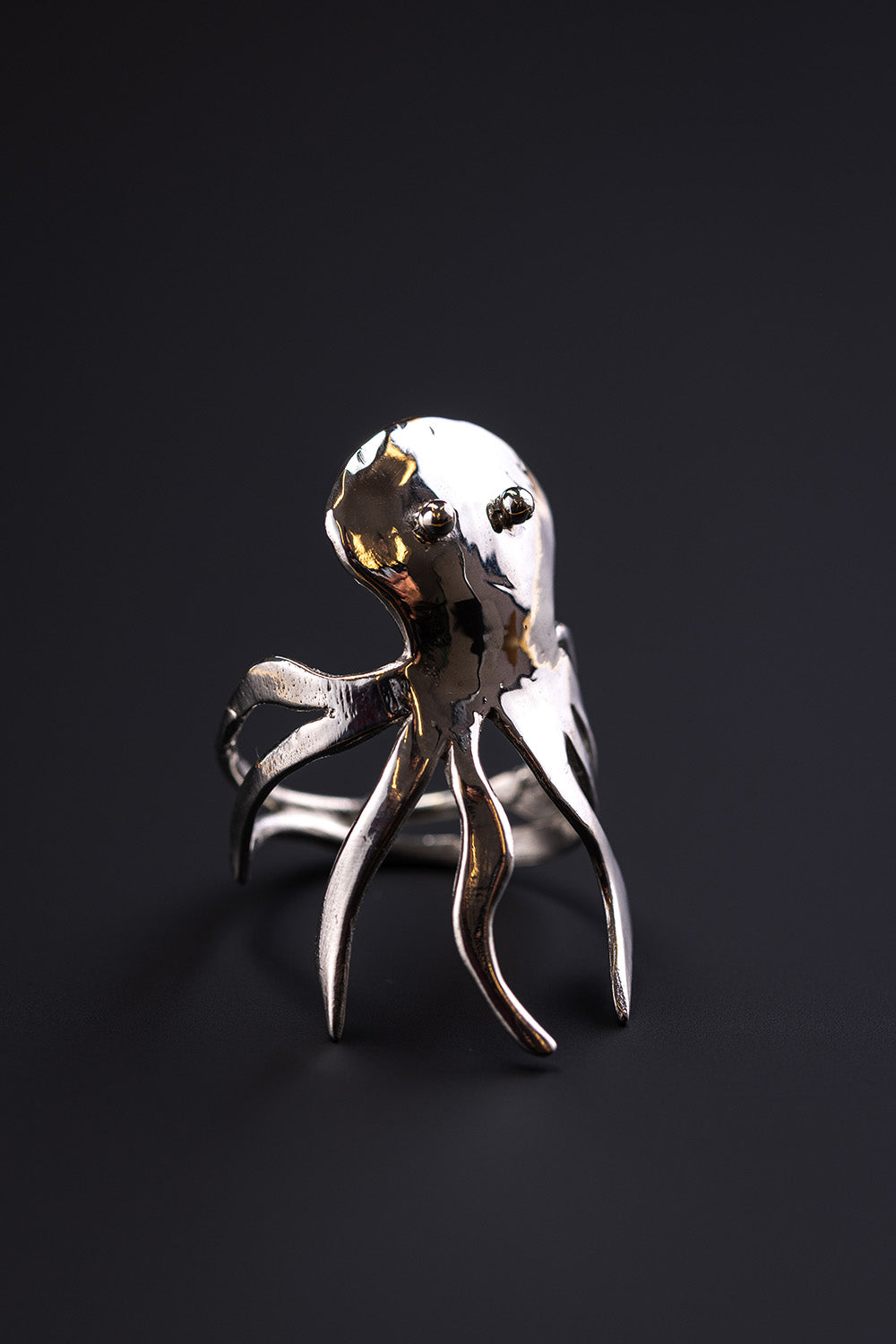 Sterling Silver Octopus Ring