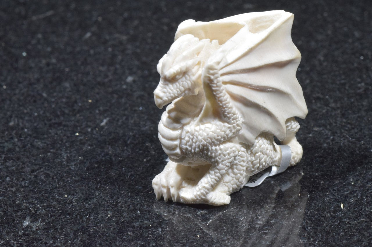 Fossilized Mammoth Tusk Ivory Hand Carved Dragon