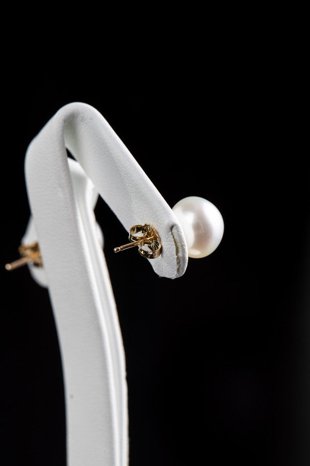 White South Sea Pearl 14K Studs