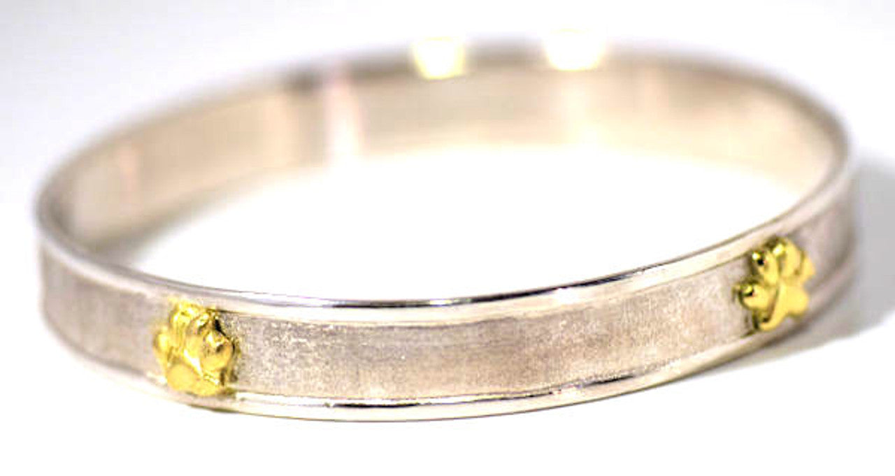 Paw Two Tone Bangle