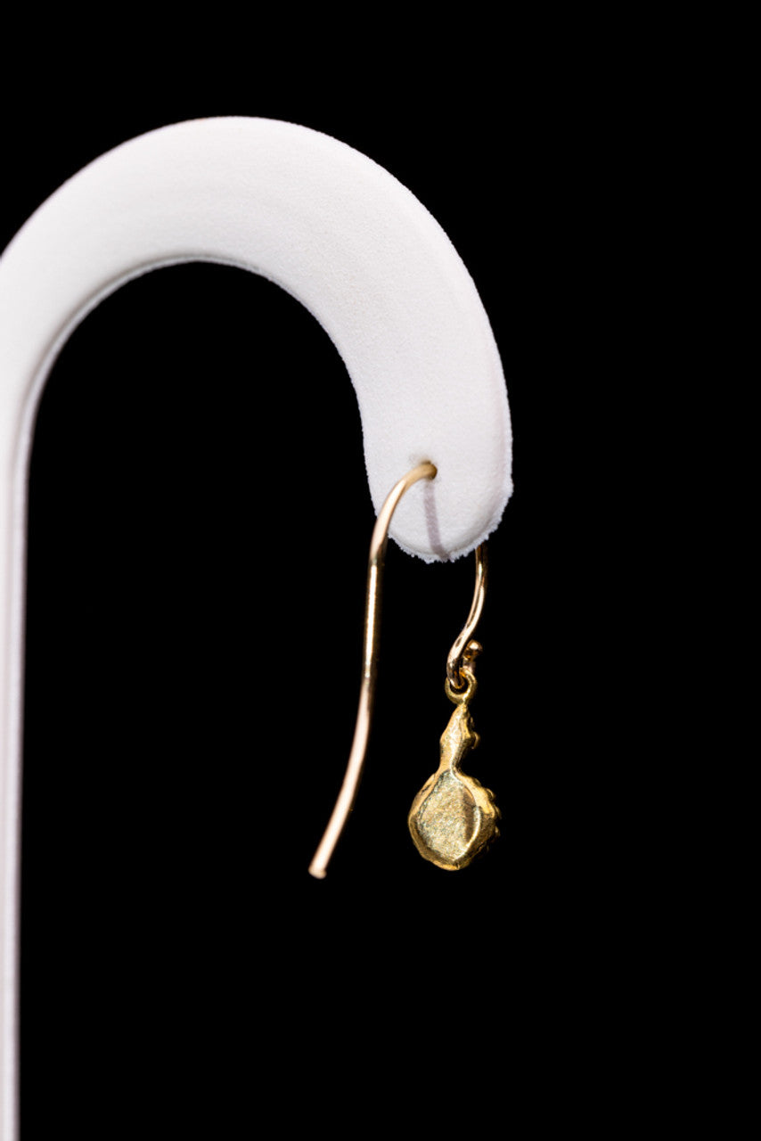 Pomegranate Sapphires Beaded Bezel 18k Drops