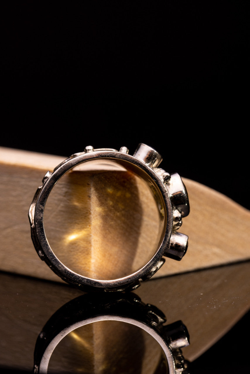 Yellow and Purple Sapphire Shapes Ring