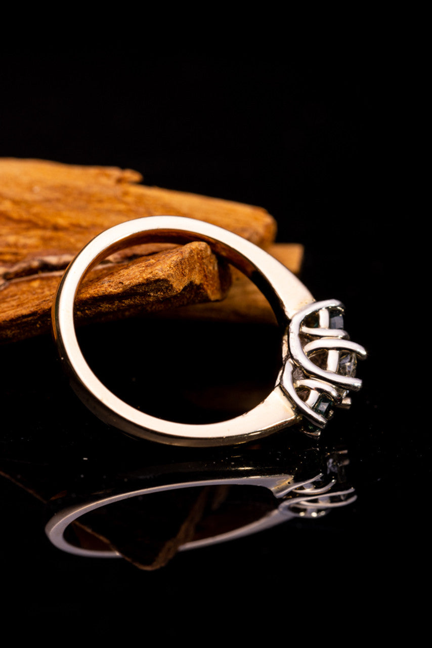 Alexandrite and Diamond 14k White Gold Ring