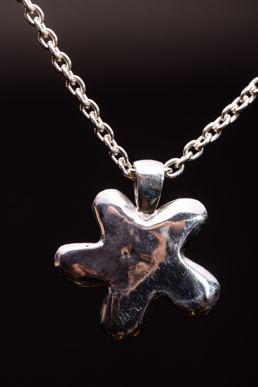 Peridot Flower Sterling Pendant