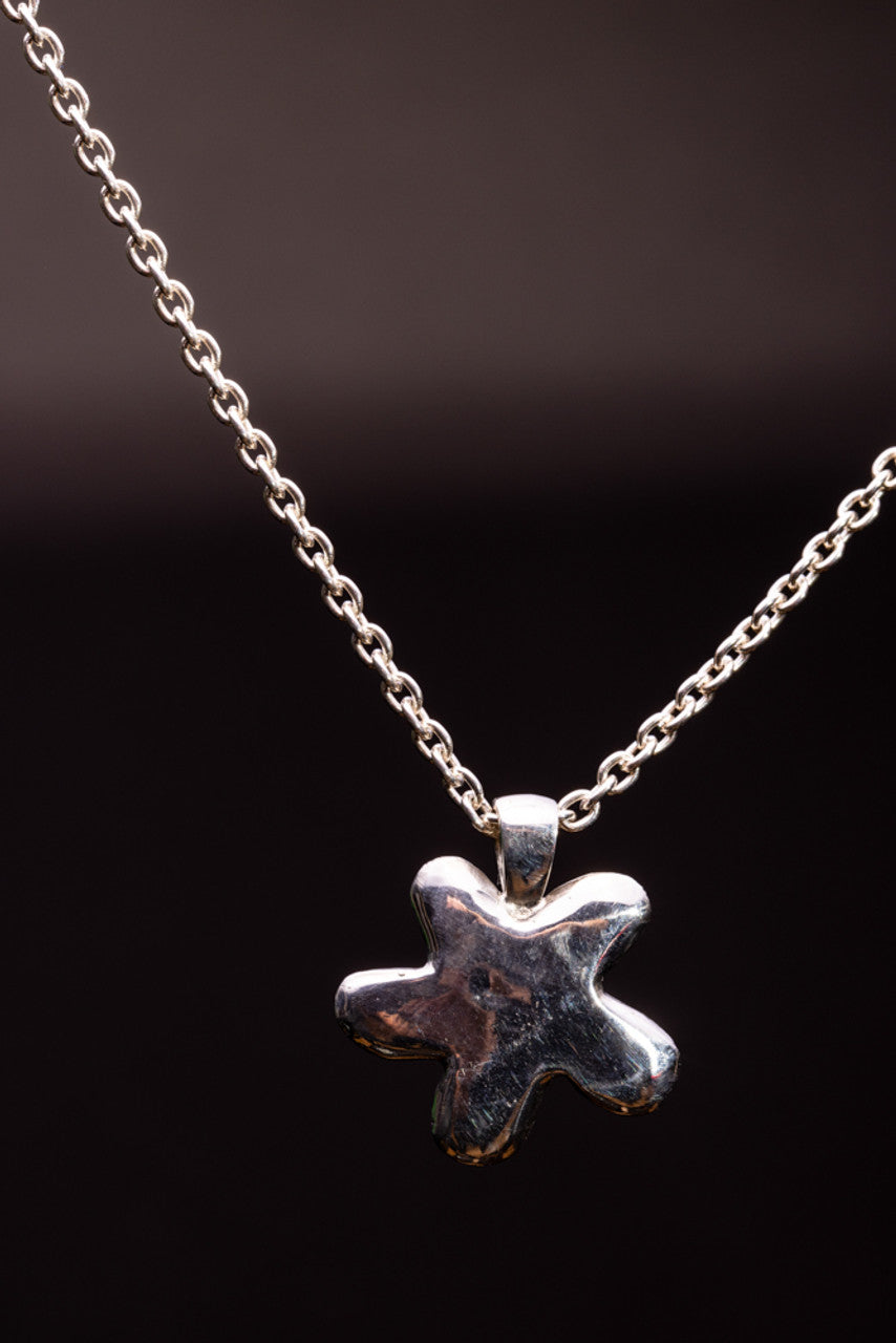 Peridot Flower Sterling Pendant