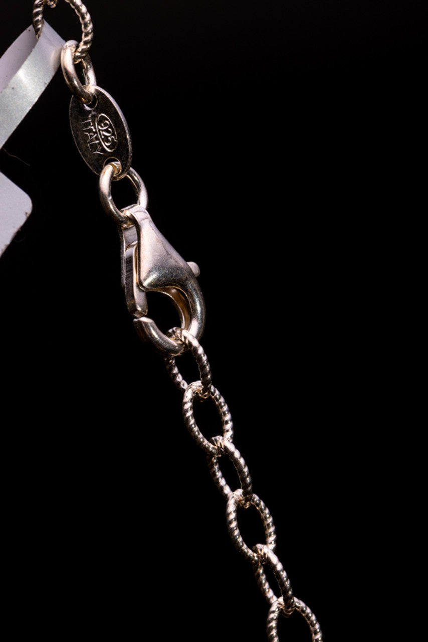 Textured Oval Link Sterling Chain