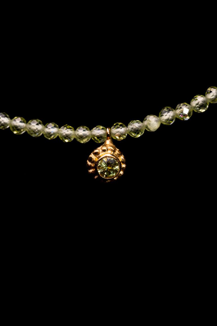 Peridot Beaded 14k Necklace