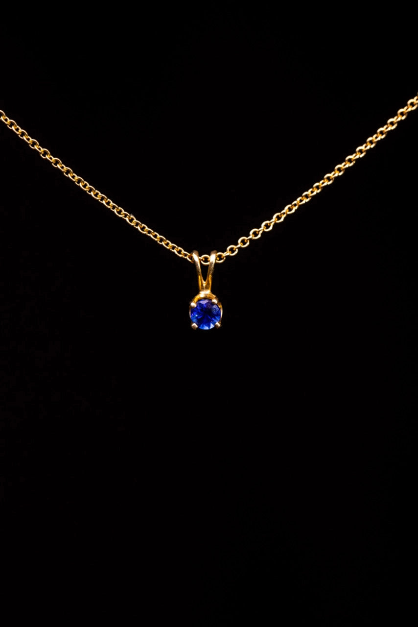Sapphire 14k Gold Pendant