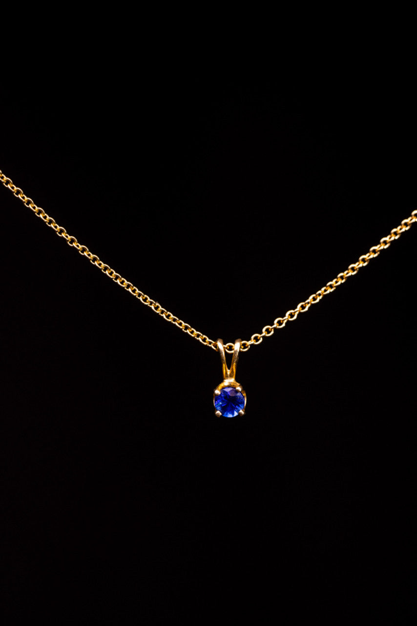 Sapphire 14k Gold Pendant