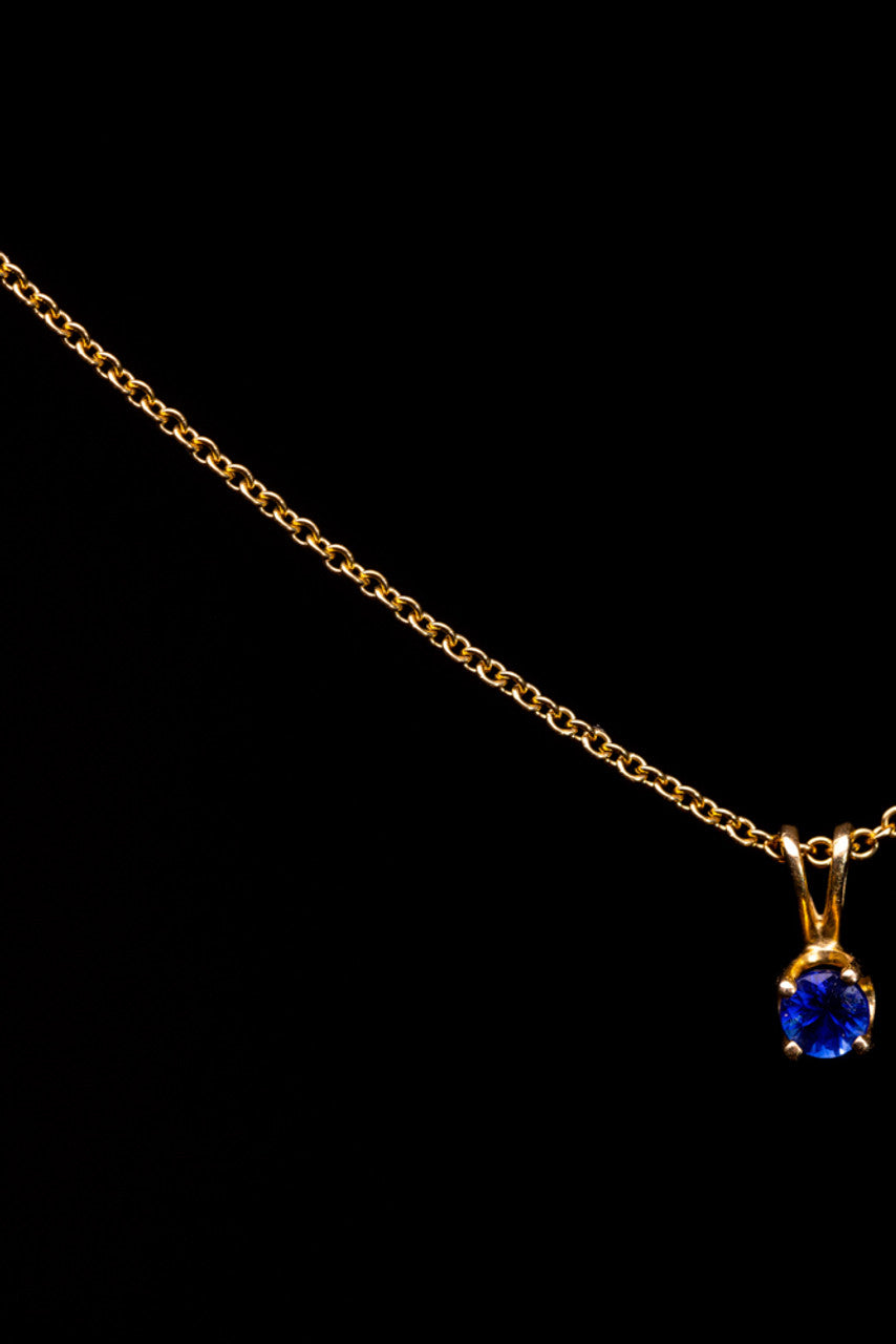 Sapphire 14k Gold Pendant