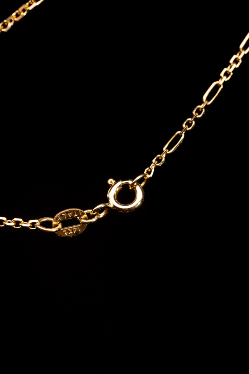 Figaro 1.4mm 14k Chain