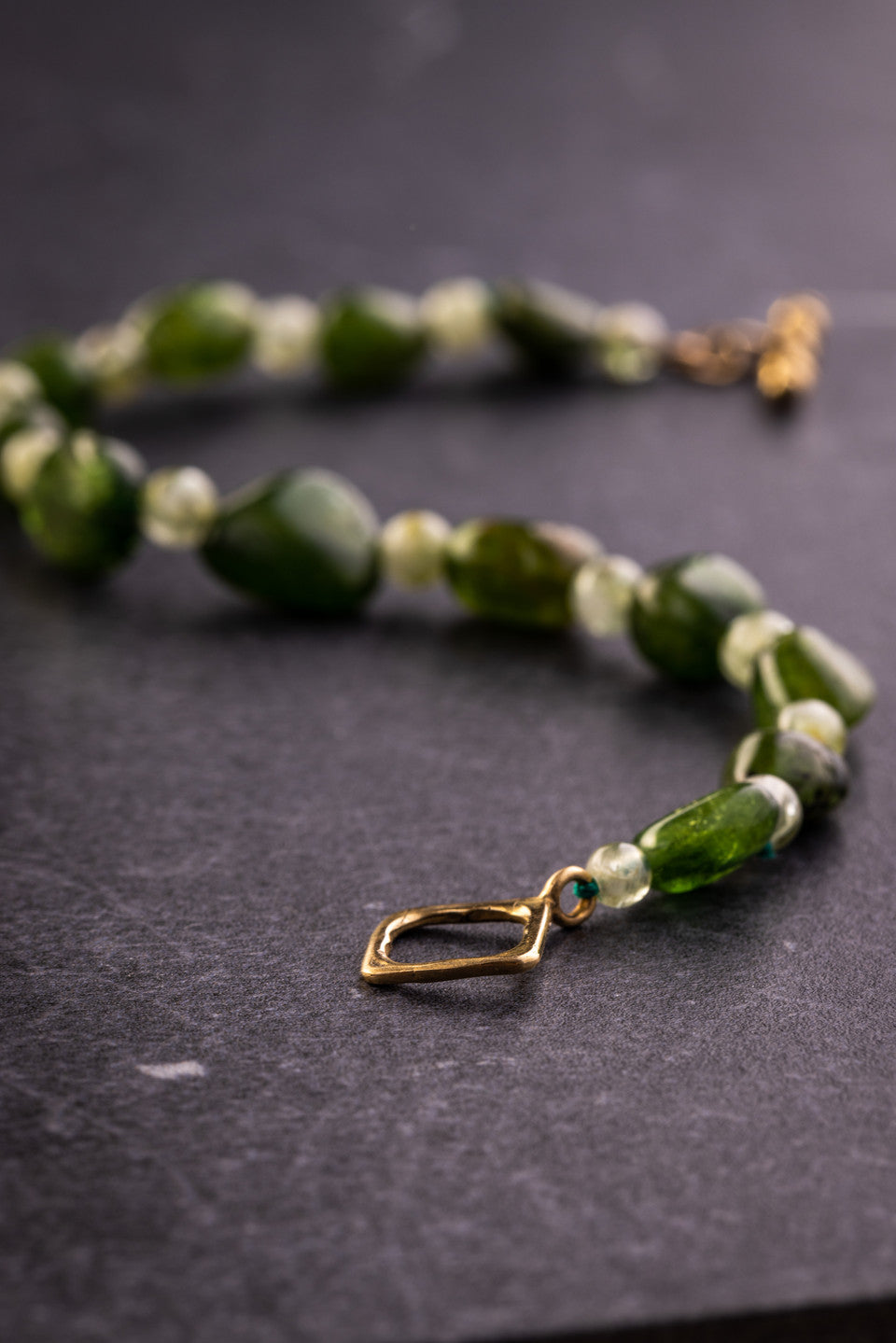 Green and Cats Eye Tourmaline Bracelet