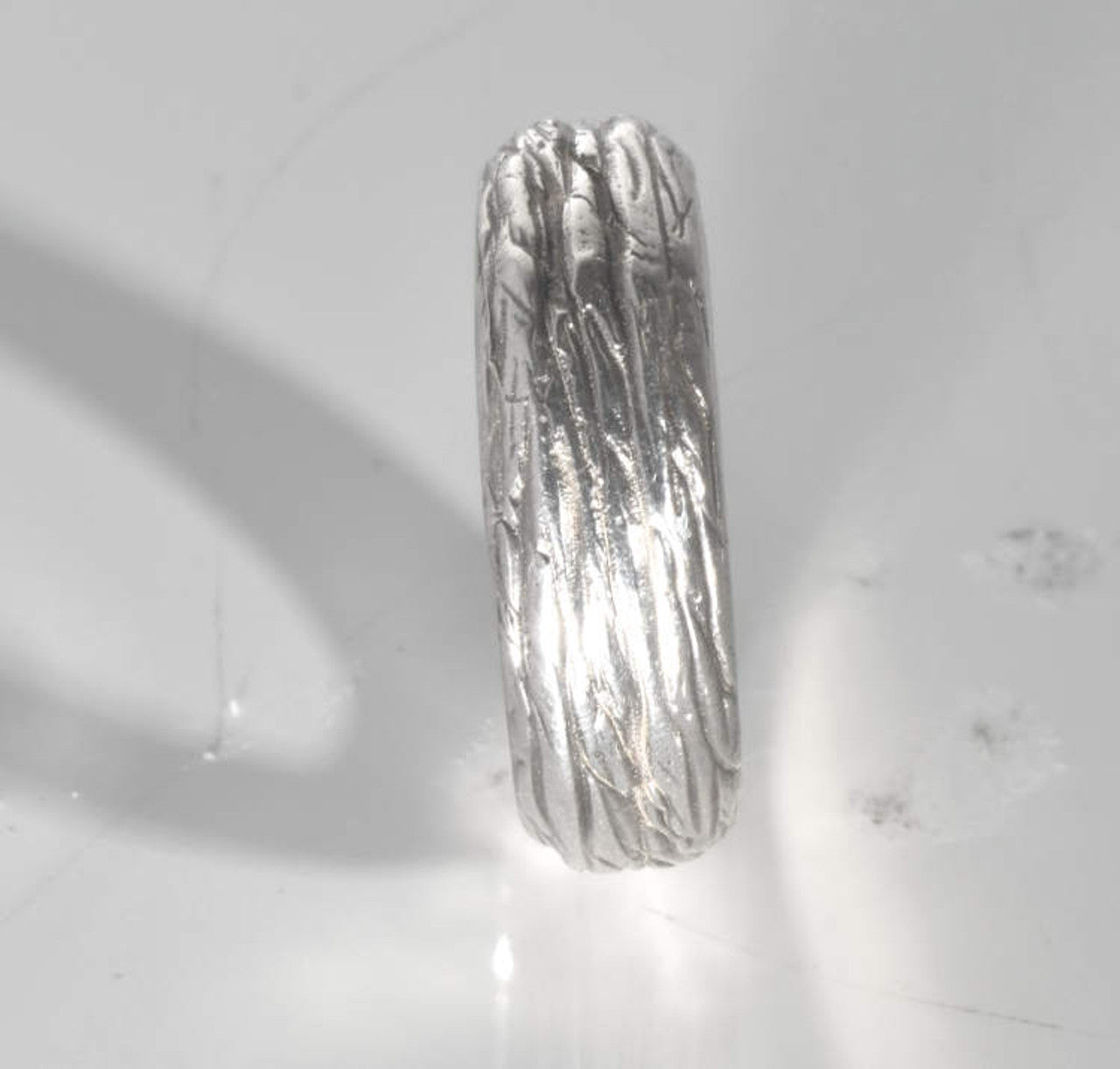 Bark 6.5 mm Sterling Silver Band