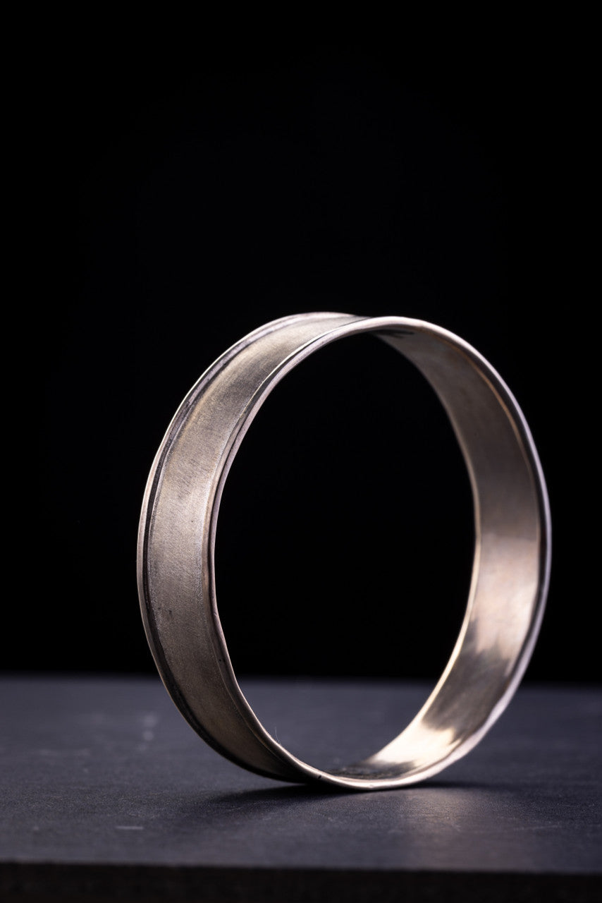 Raised Edge Sterling Bangle